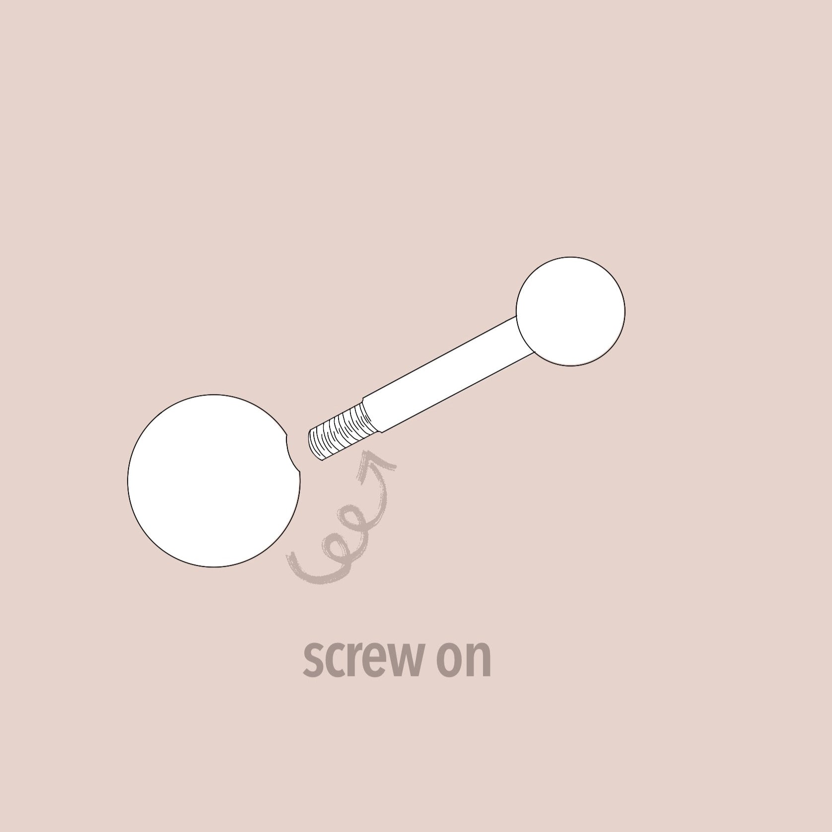 "Matchstick" Tiny Sterling Silver Earring