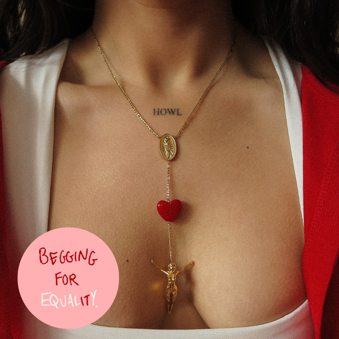 "I am not a girl" Lariat Necklace