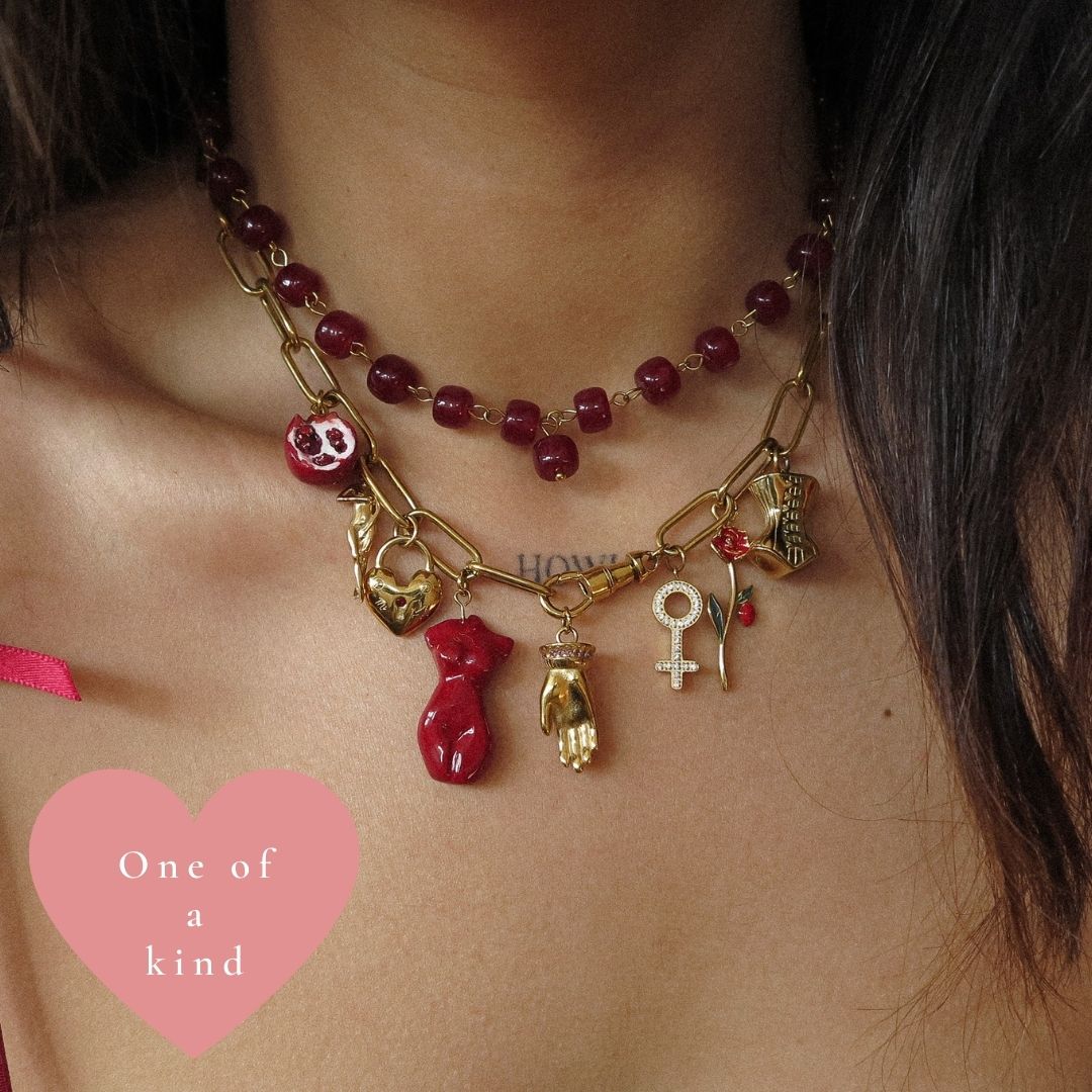 "Persephone" Charm Necklace Stack