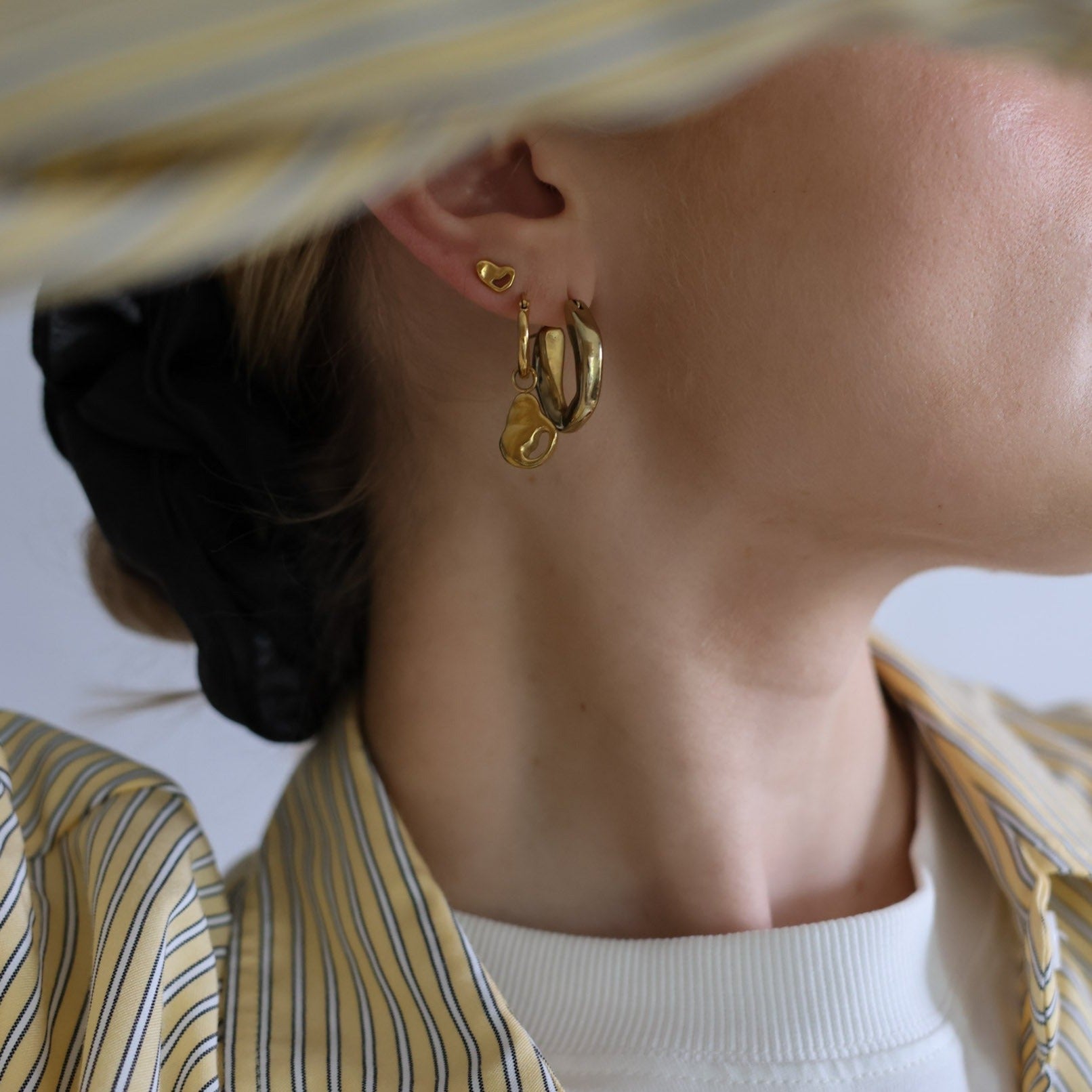 "Tabitha" Small Abstract Hoops