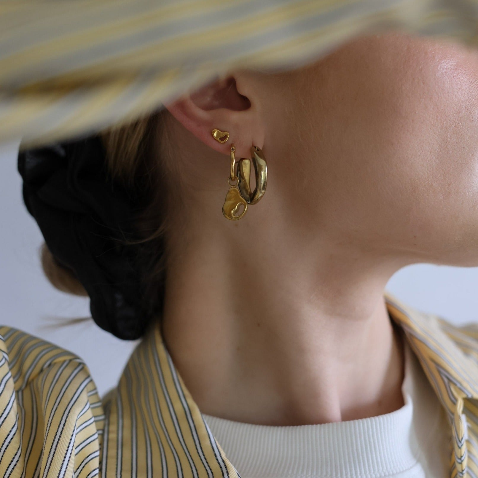"Denny" Molten Hoop Earrings