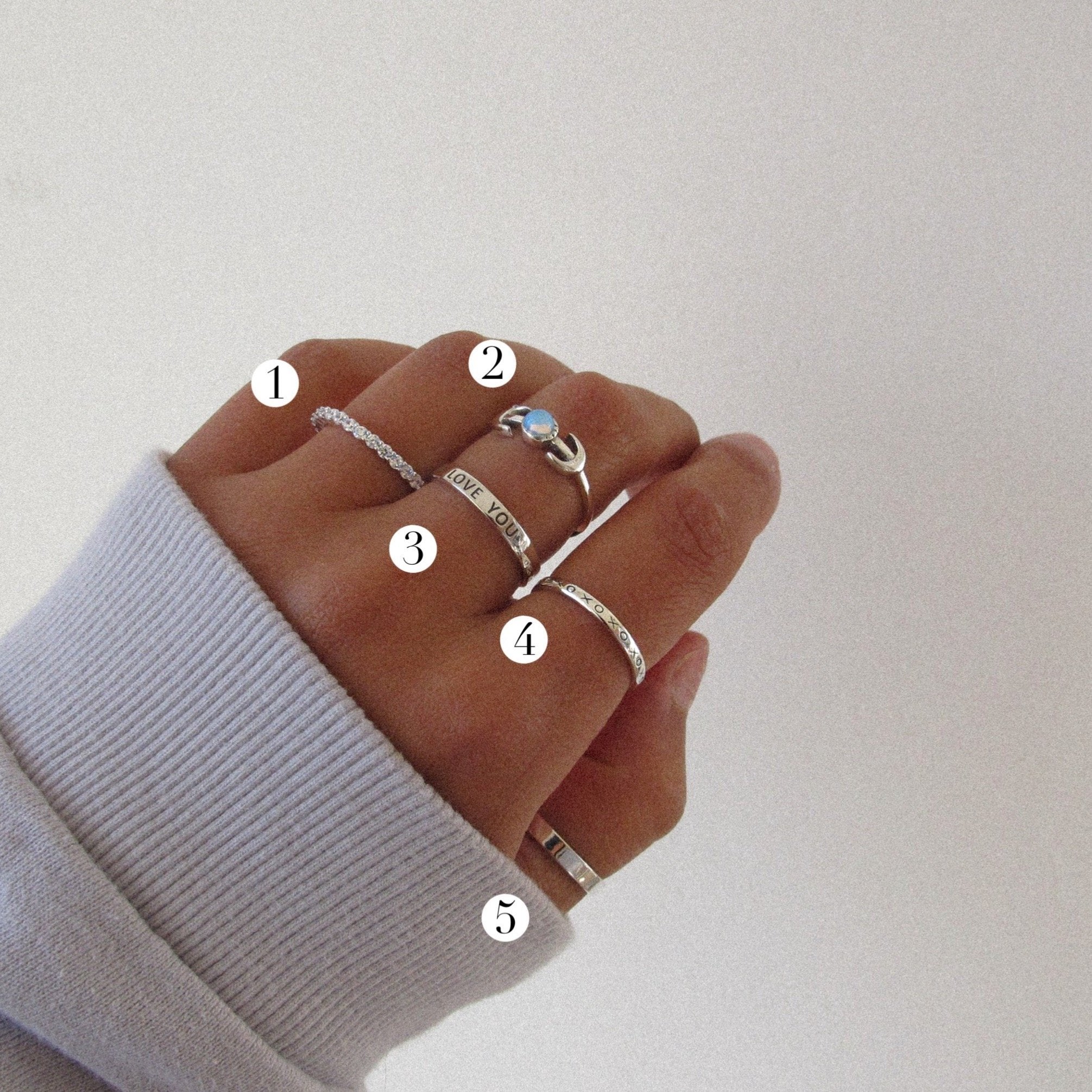 "XOXO" Sterling Silver Ring
