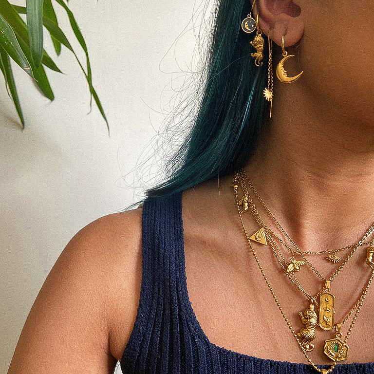 "Zorah" Hexagon Crystal Necklace