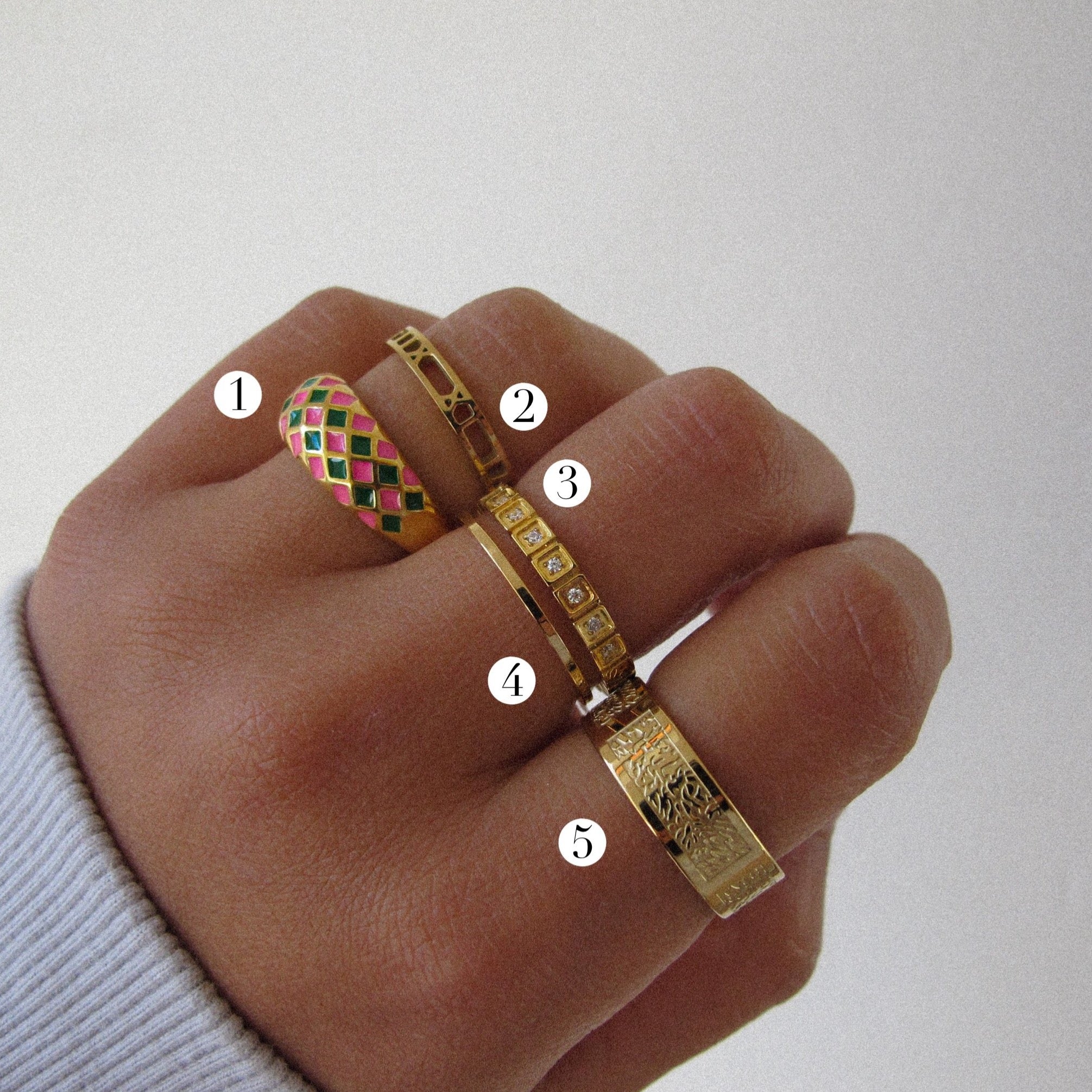 “Circus” Abstract Resin Ring