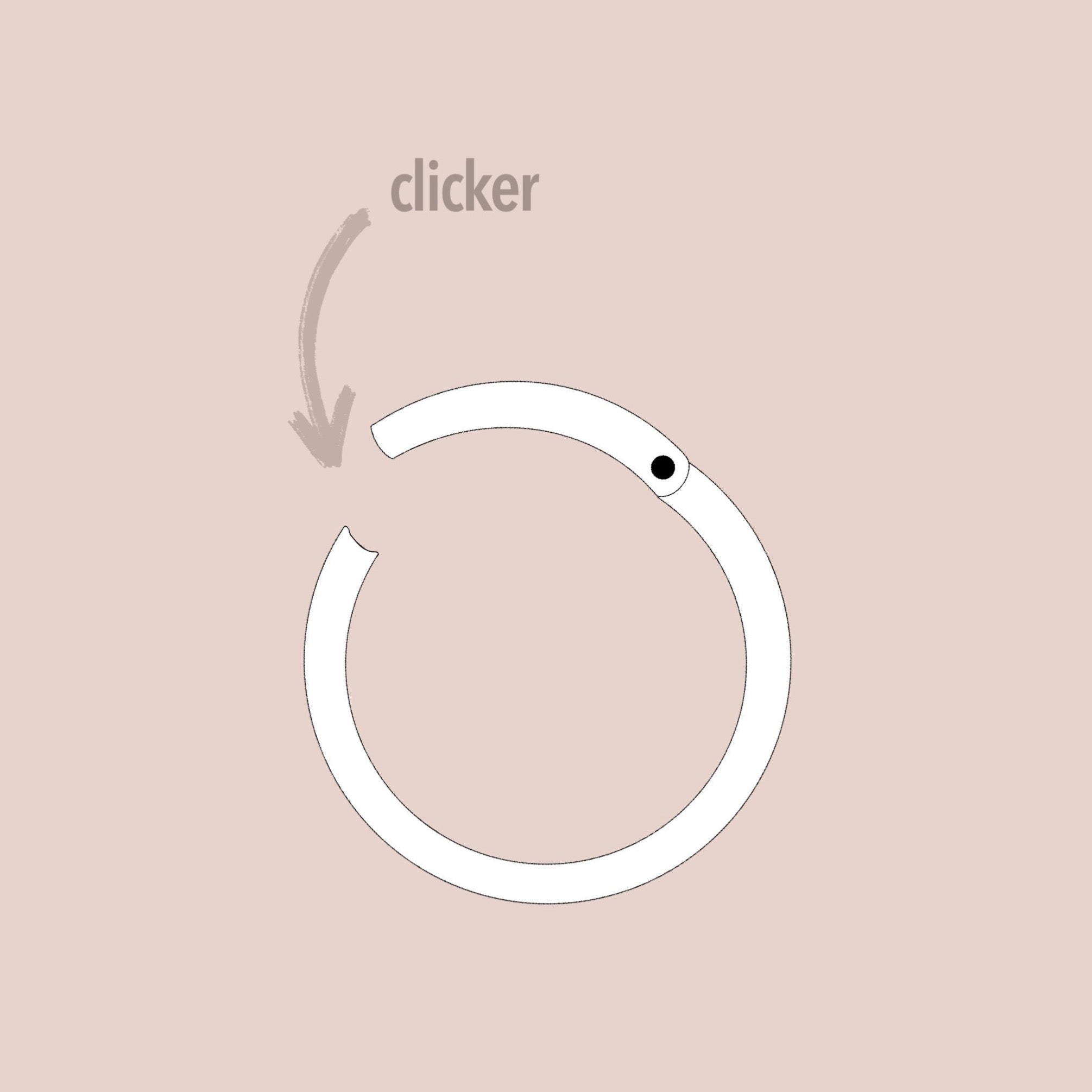 “Narcissus” Snake Silver Septum Ring