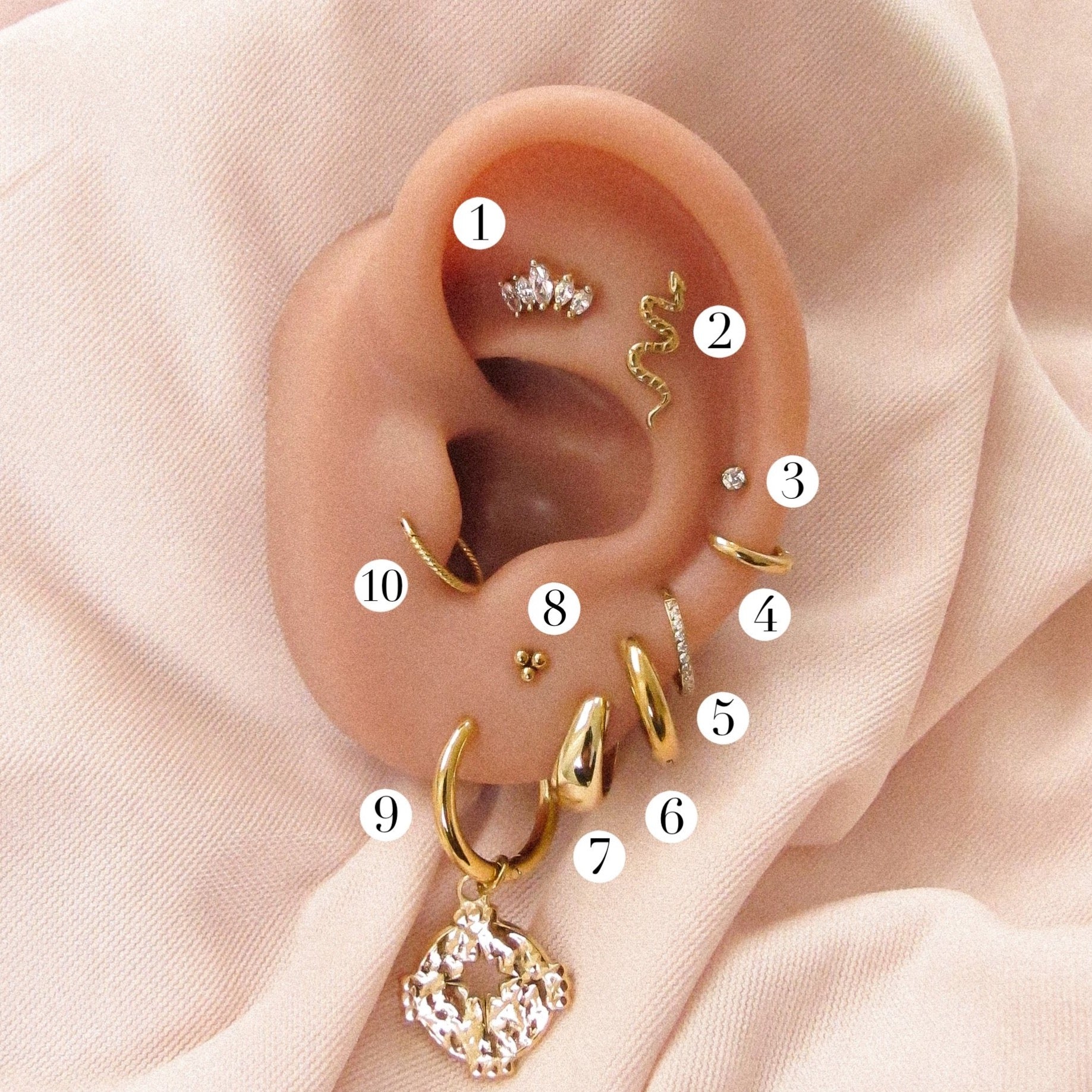 “Emery” Click Hinged Plaited Hoop