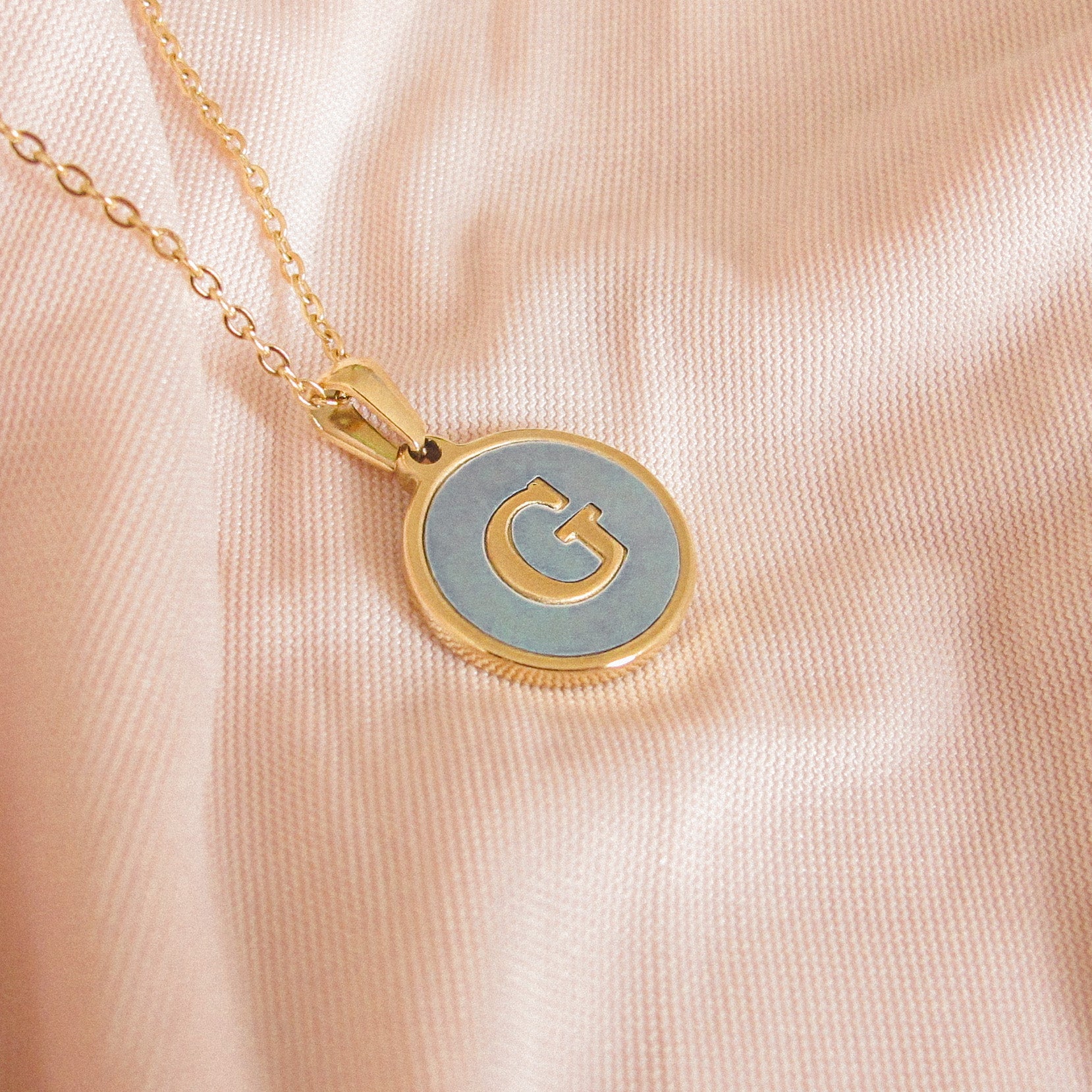 “Lacy” Initial Shell Necklace
