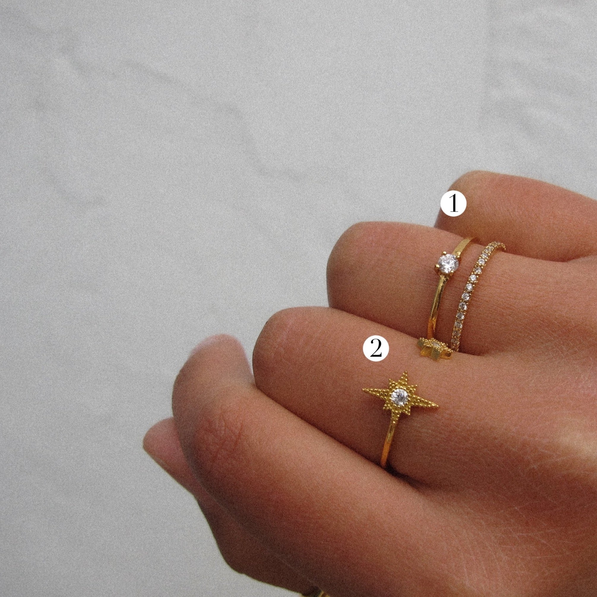 “Carmel" Gold Vermeil Double Ring