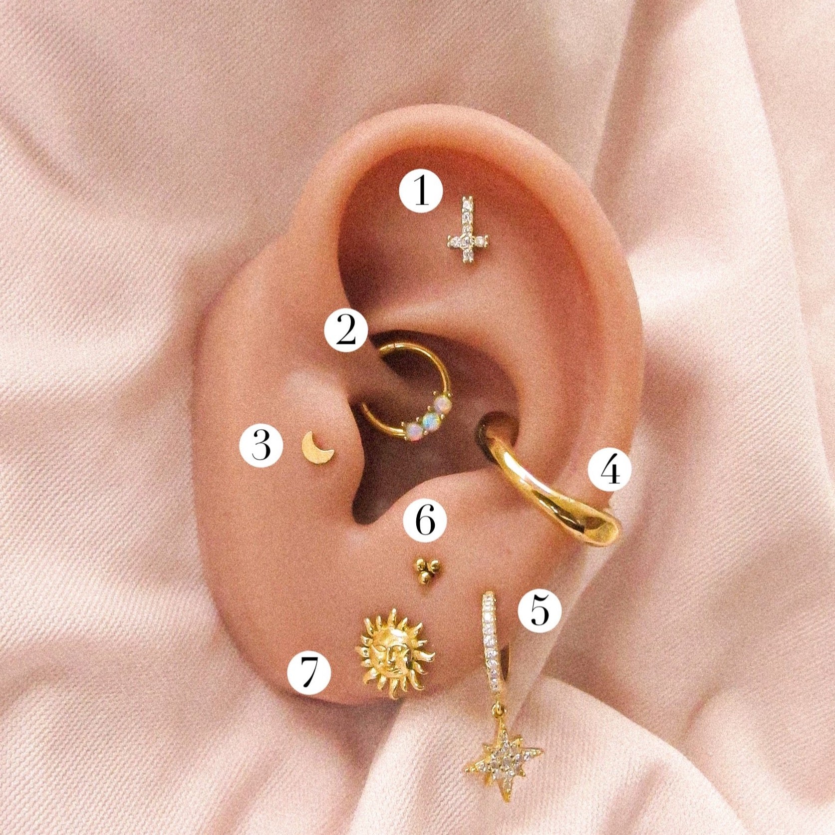“Clarice” Trio Opal Hinged Clicker