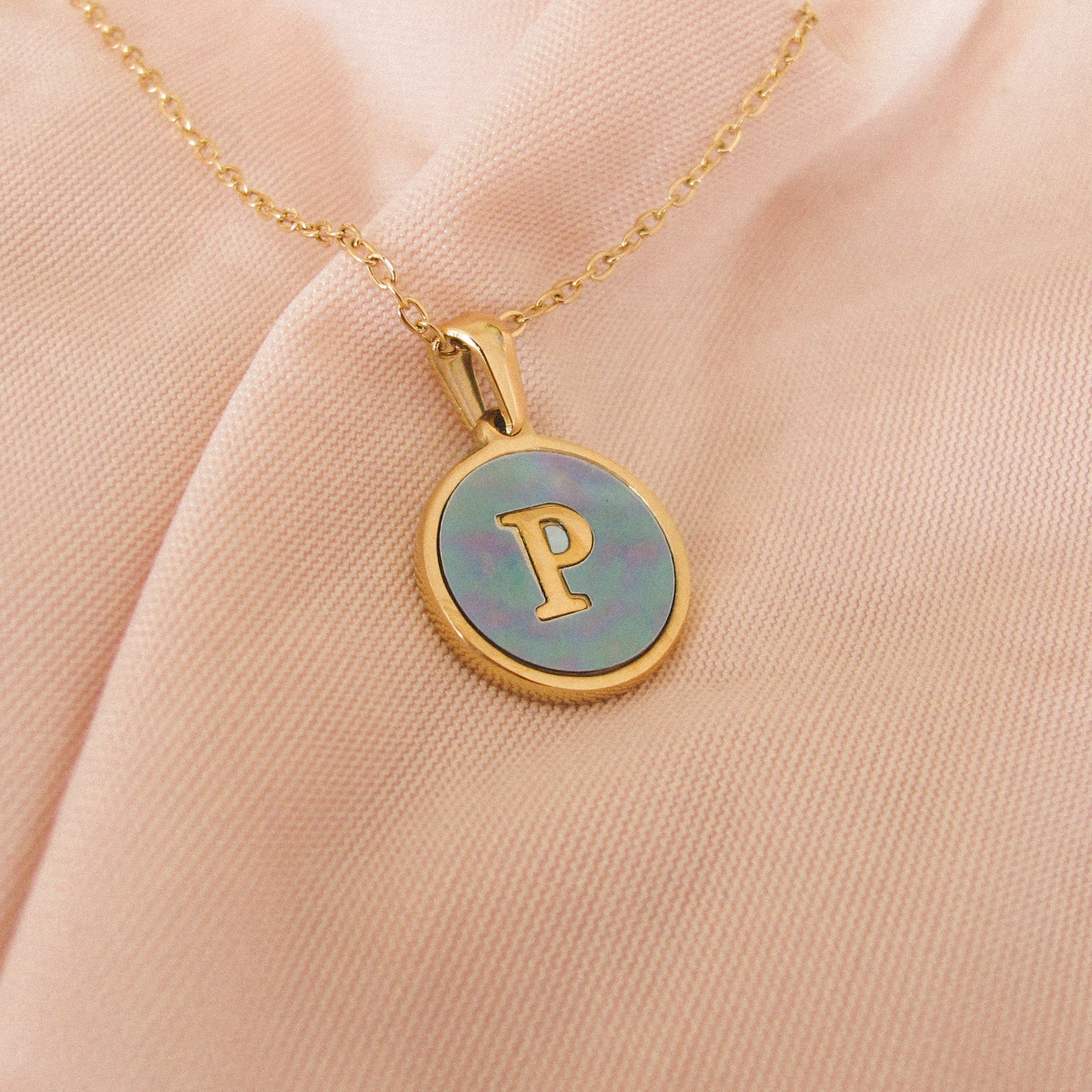 “Lacy” Initial Shell Necklace