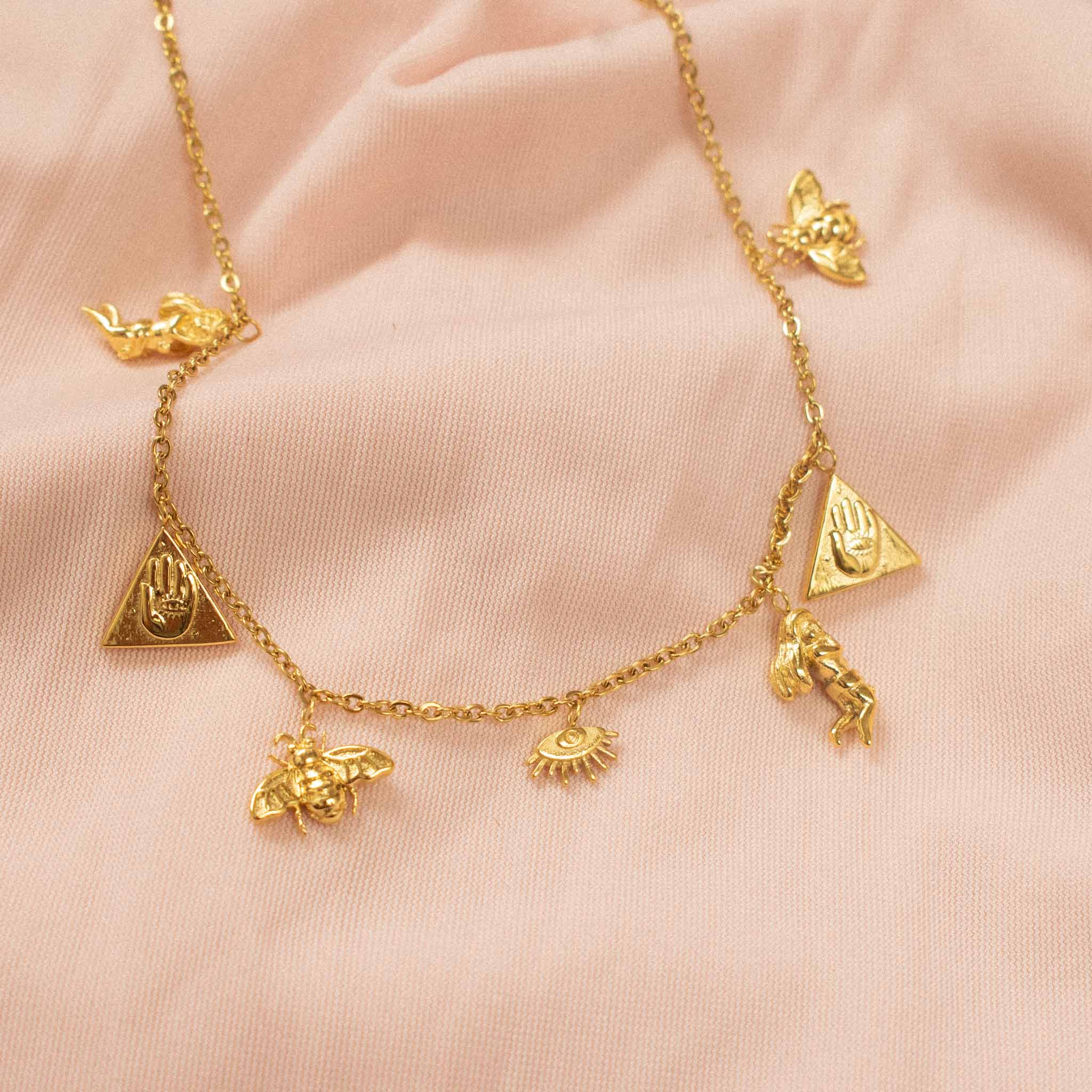 "Zahira" Staggered Choker Necklace