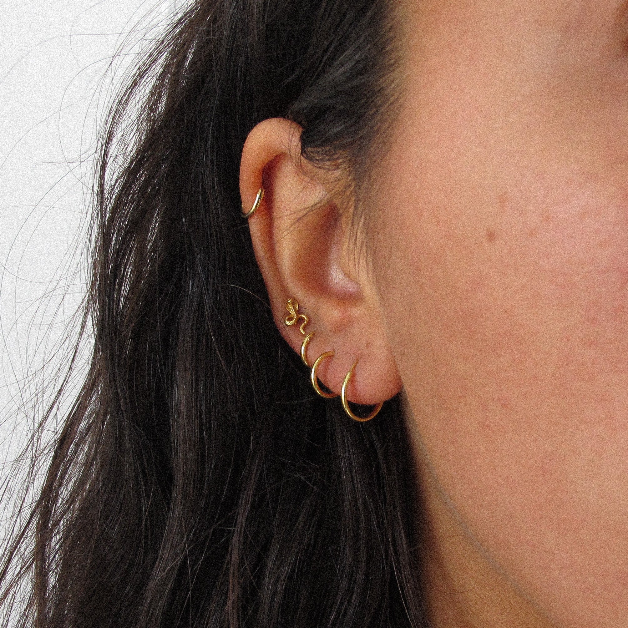 "Jessica" Hoop Earrings Sterling Silver