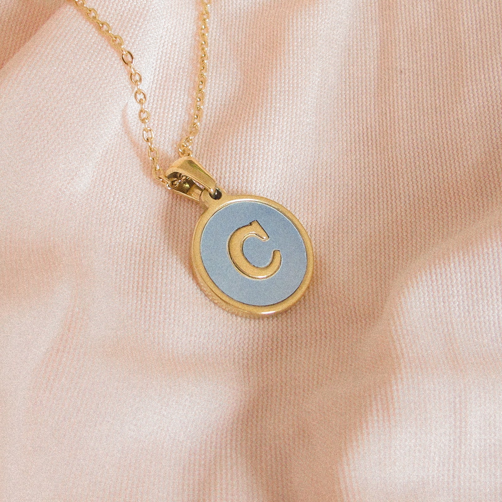 “Lacy” Initial Shell Necklace