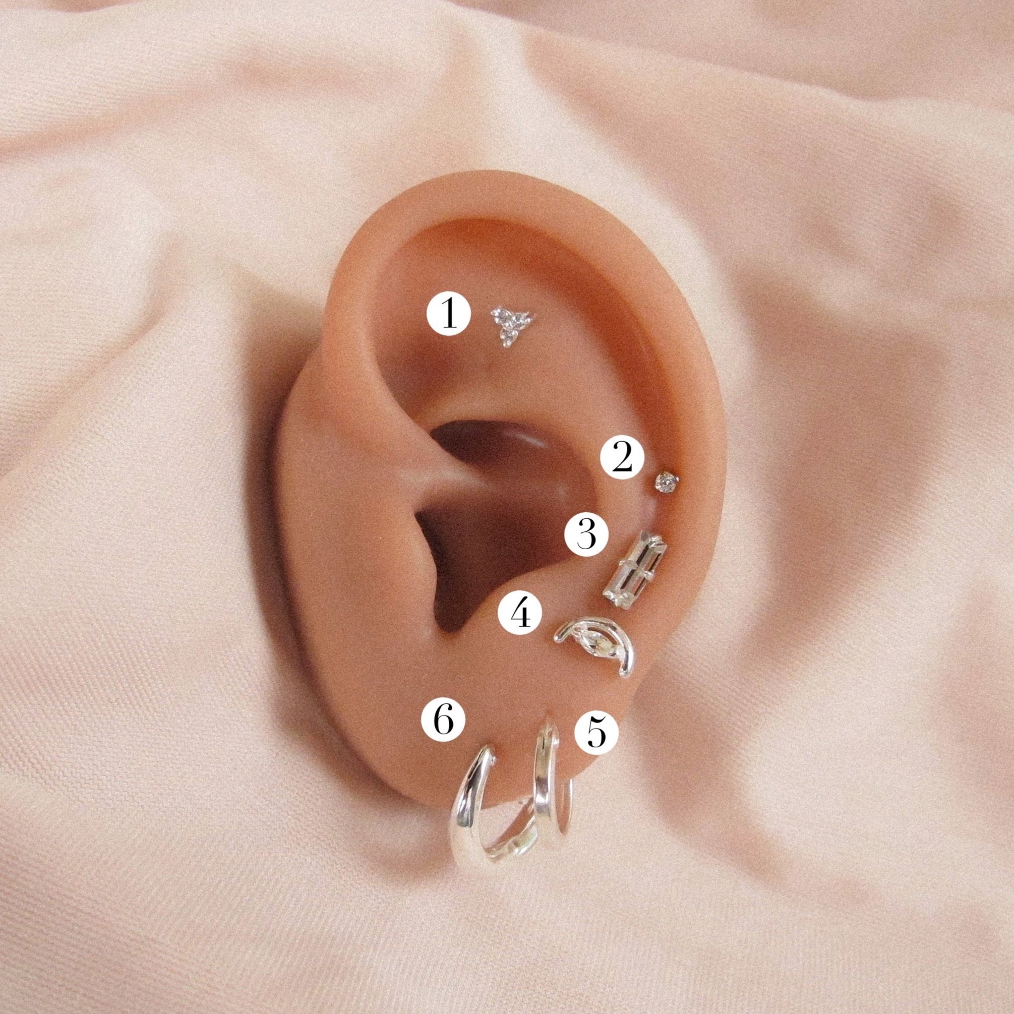 “Kalama” Sterling Silver Bar Stud