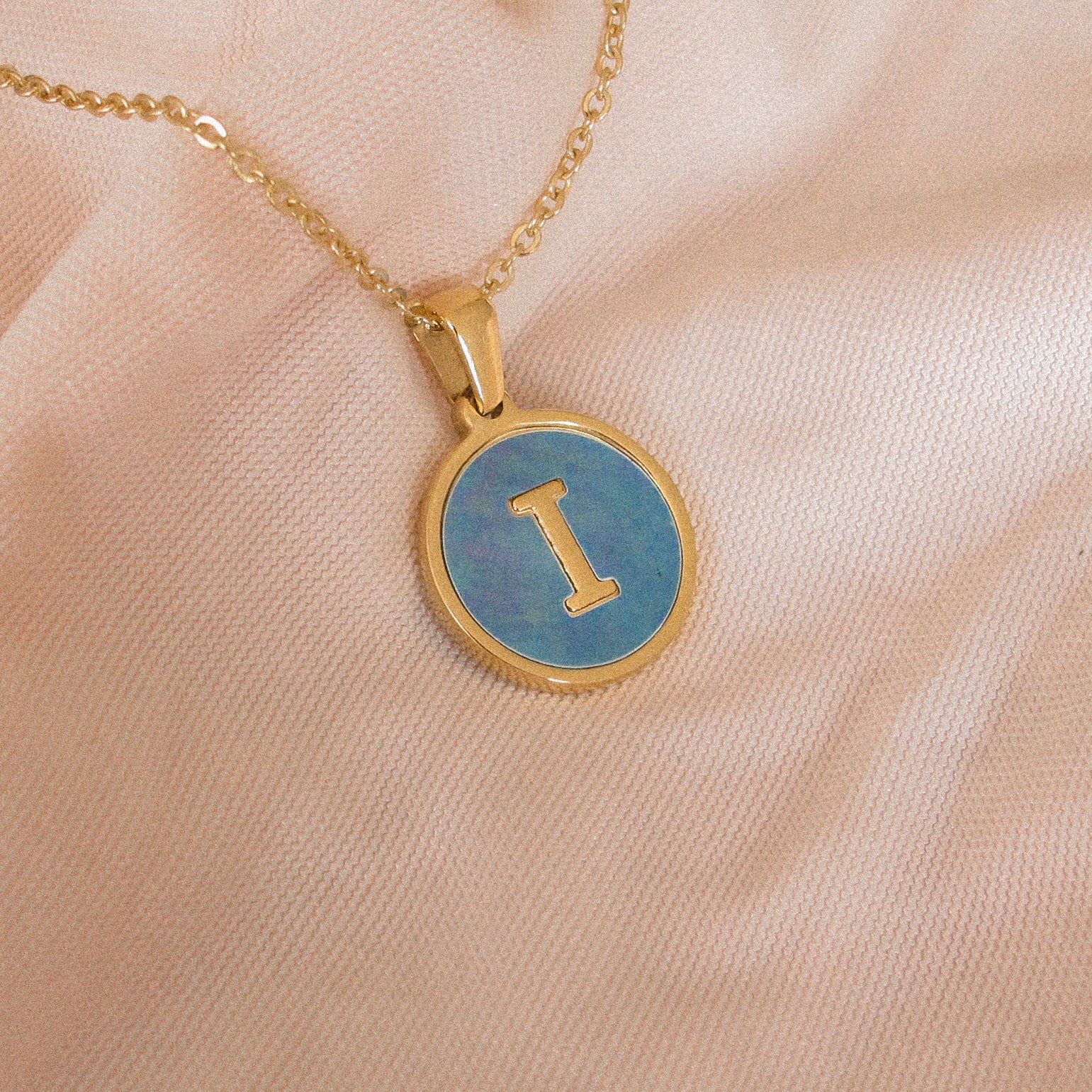 “Lacy” Initial Shell Necklace