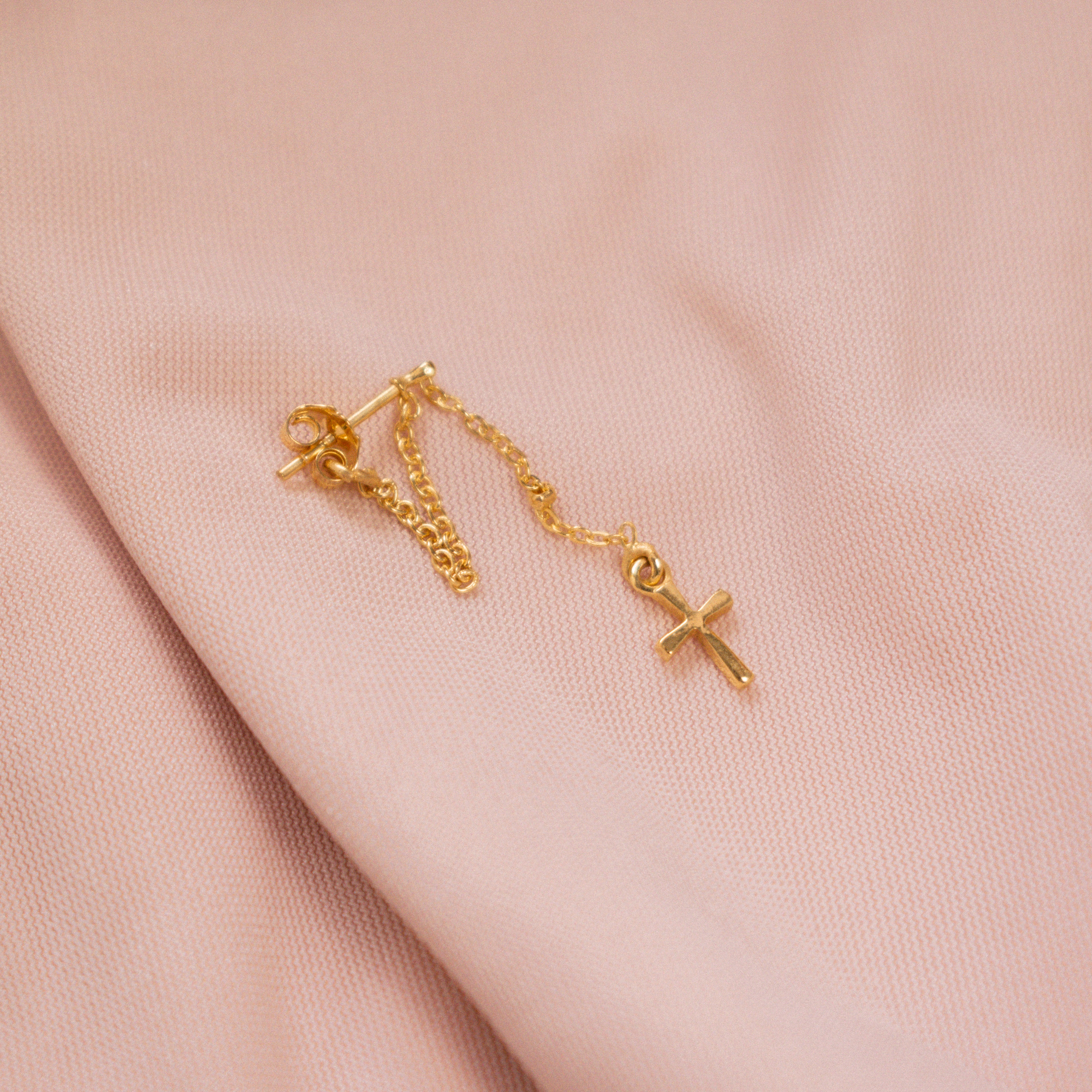 "Malika" Sterling Silver Chain Earring