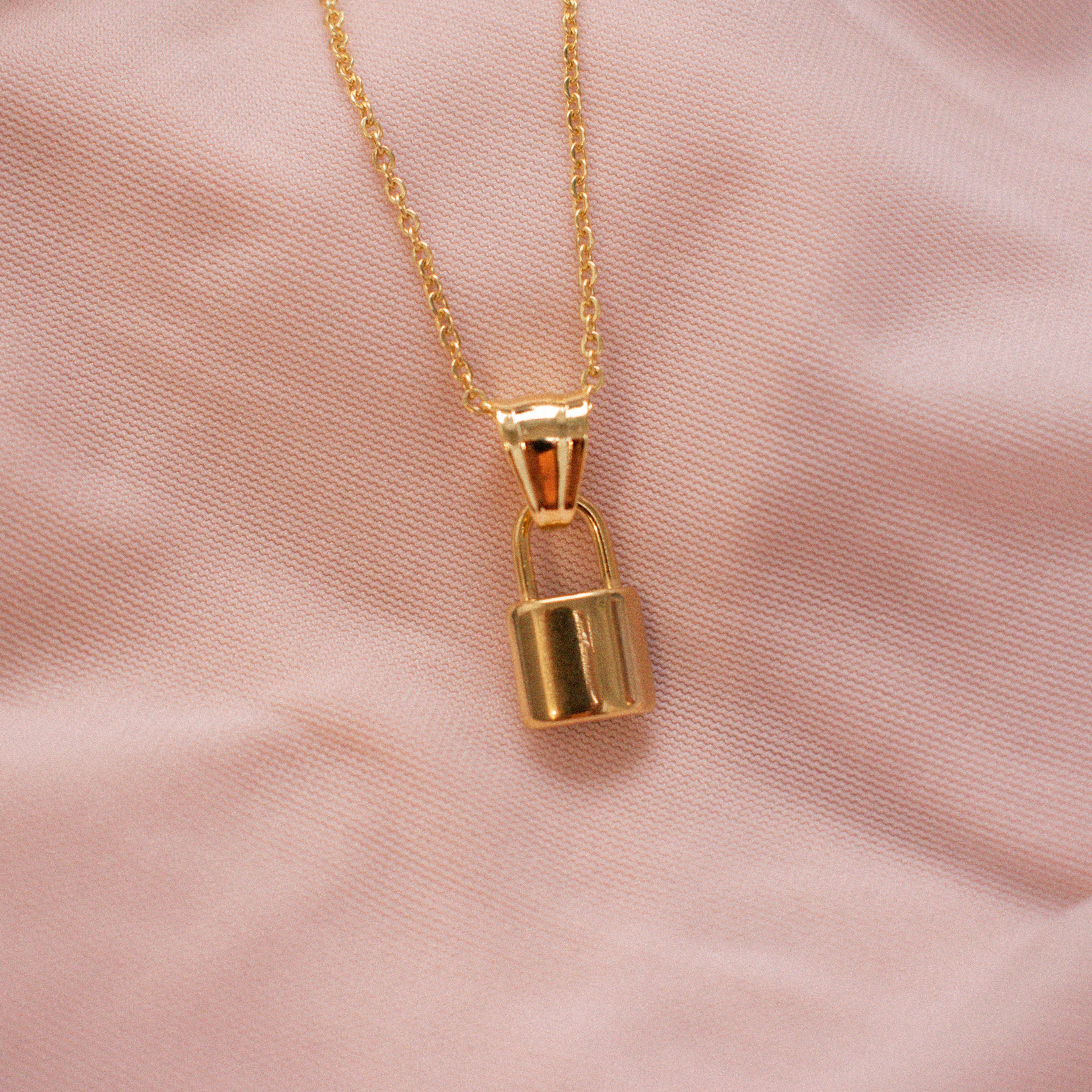"Chloe" Slim Padlock Necklace
