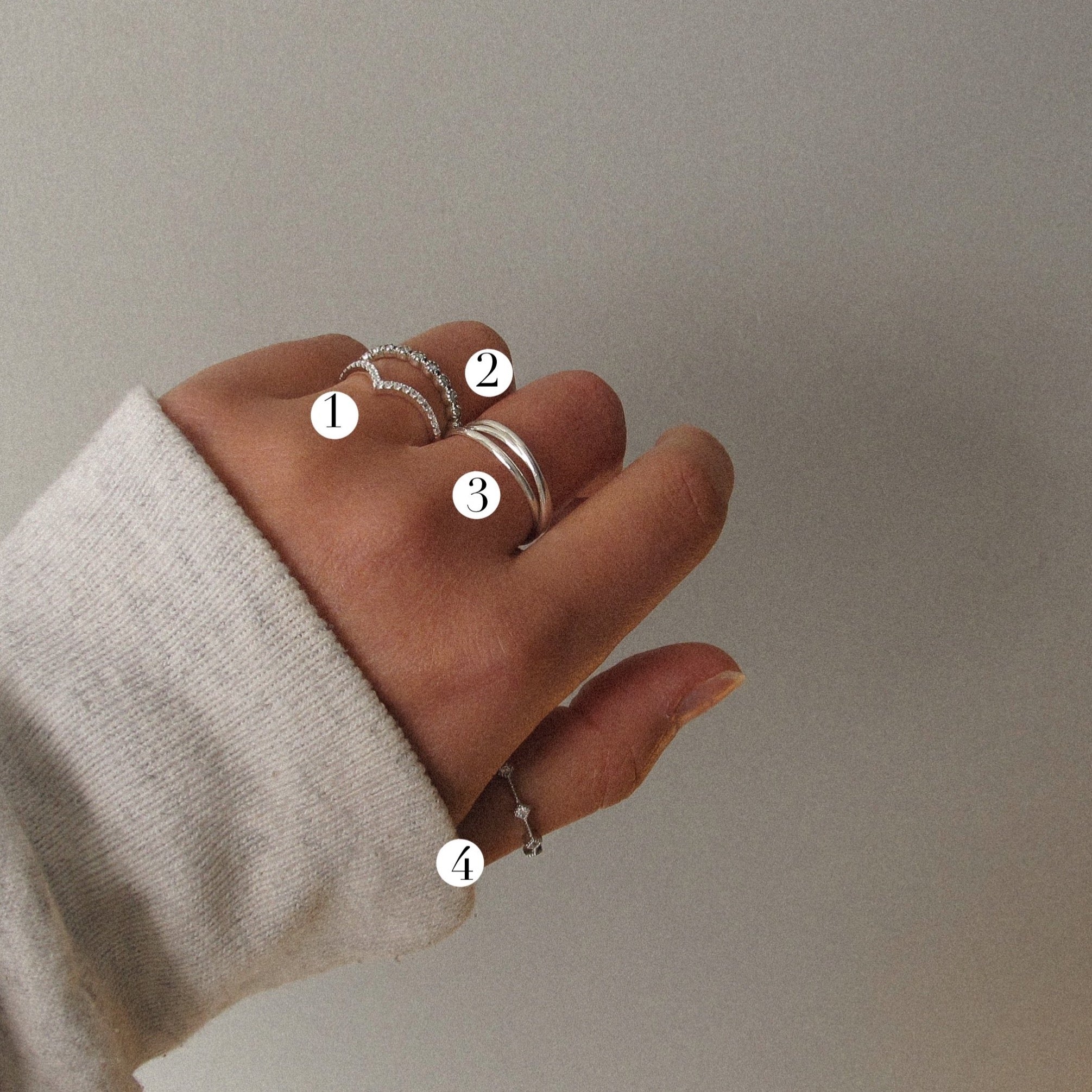 “Lyra" Chevron Sterling Silver Ring