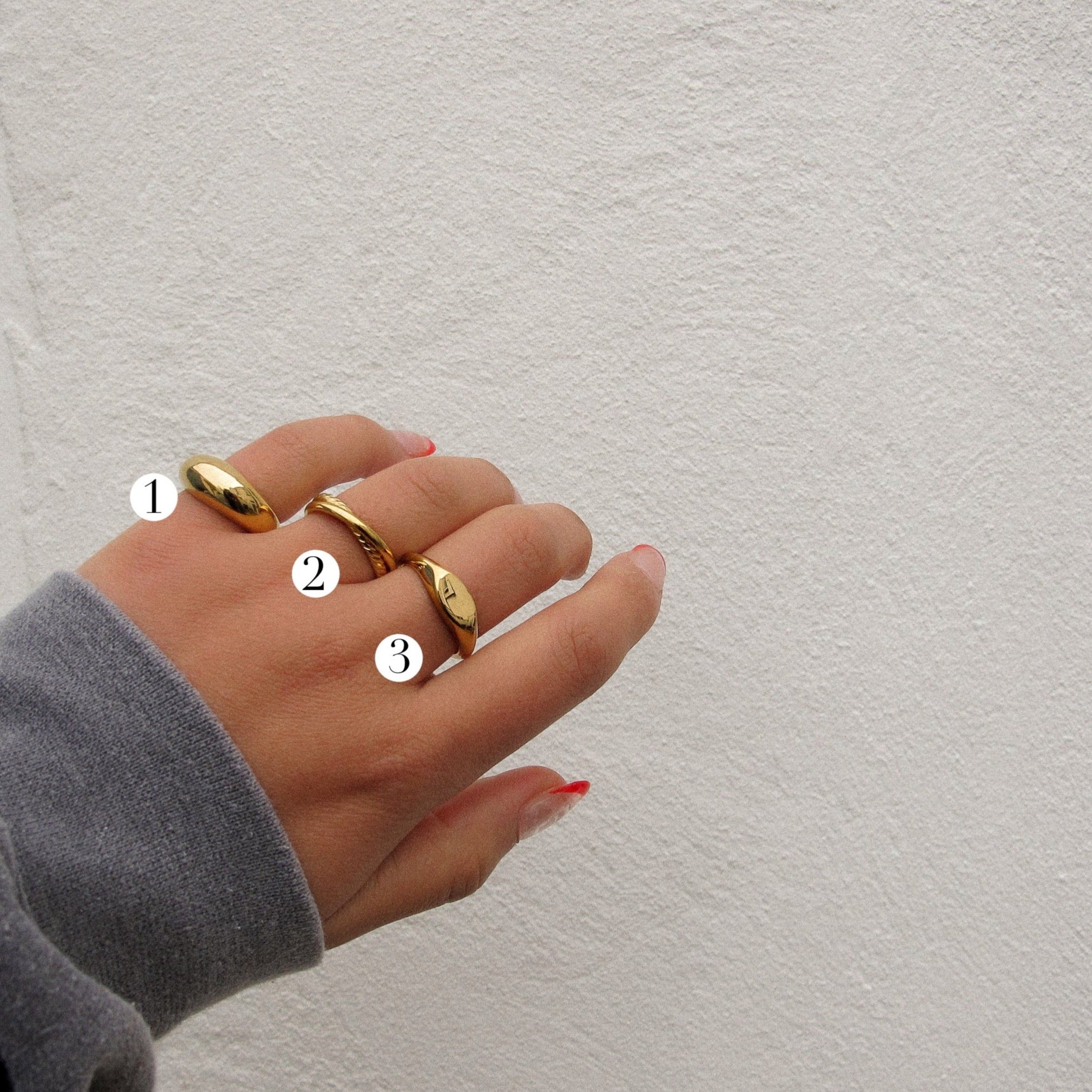 "Joy” Interlocked Texture Rings