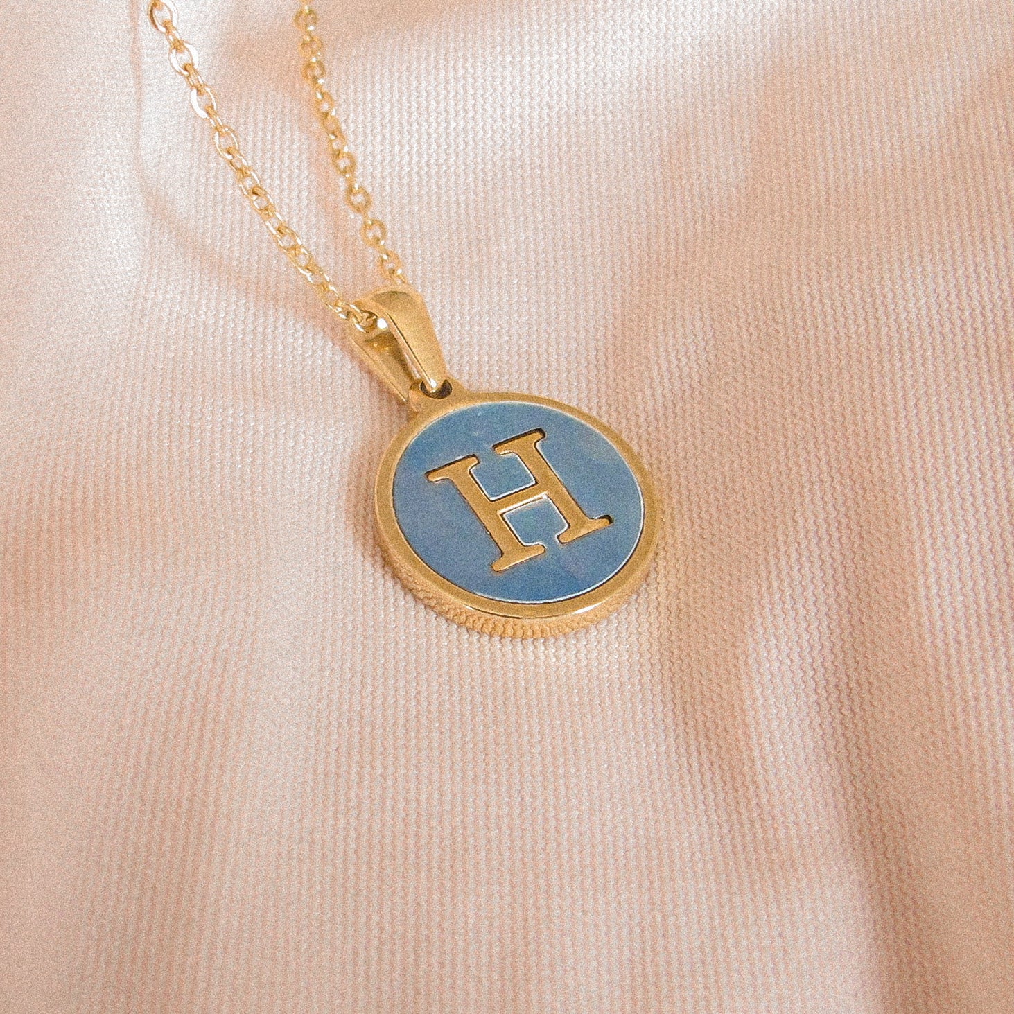 “Lacy” Initial Shell Necklace