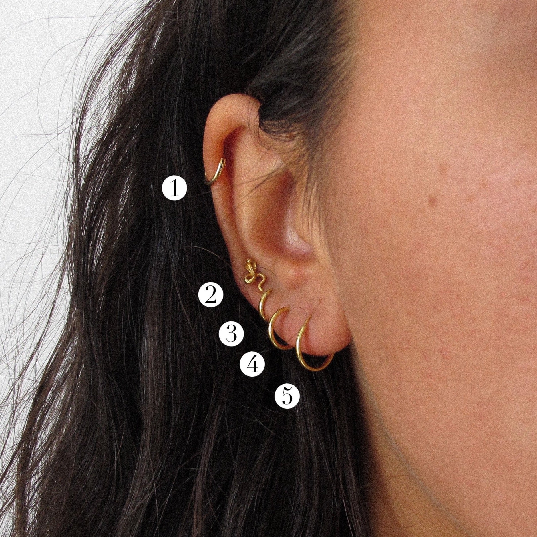 "Jessica" Hoop Earrings Sterling Silver