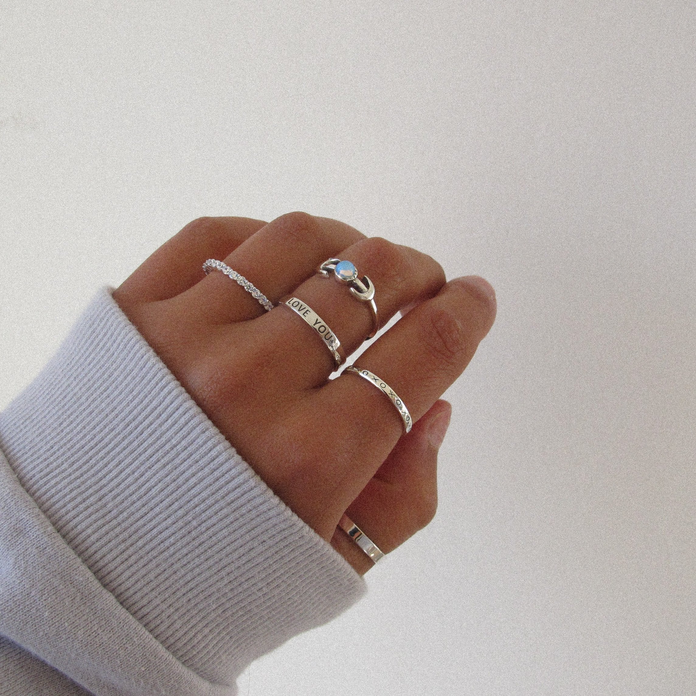 "XOXO" Sterling Silver Ring