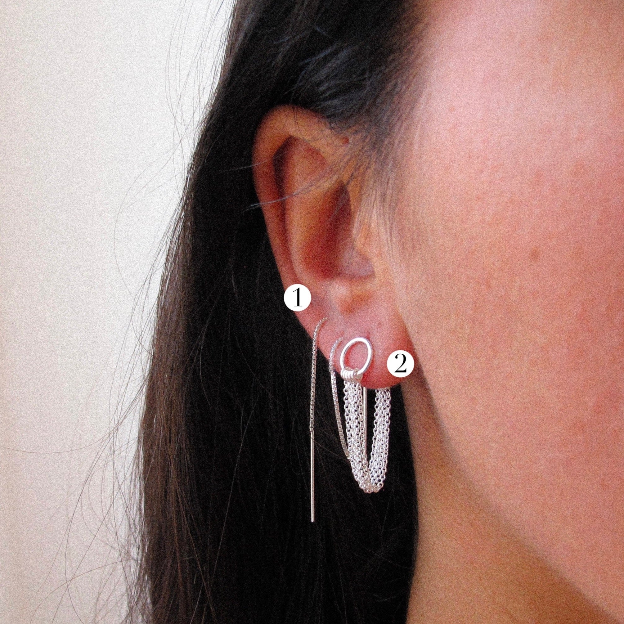 “Kasi” Silver Chain Earrings