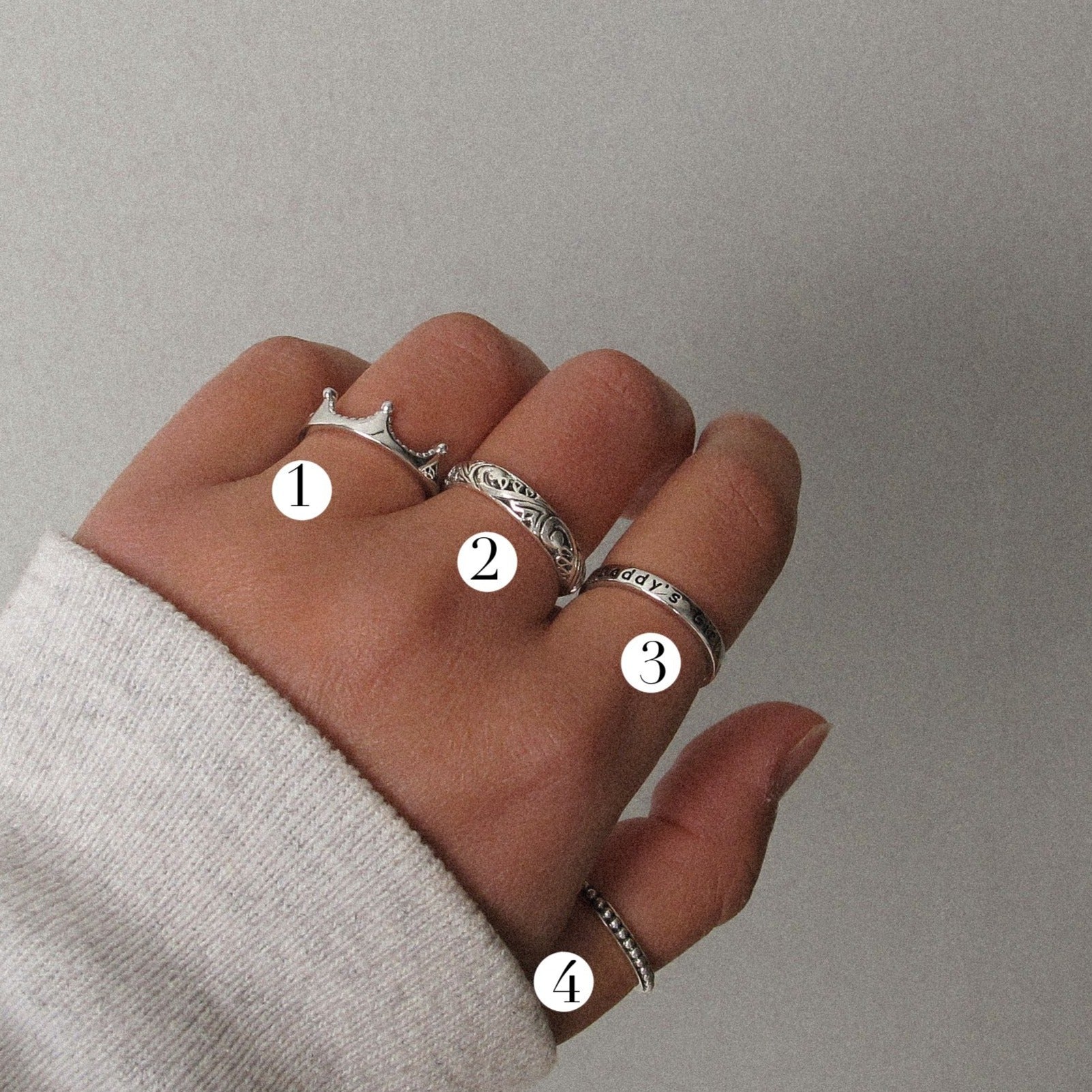 Clearance "Daddy's Girl" Sterling Silver Quote Ring