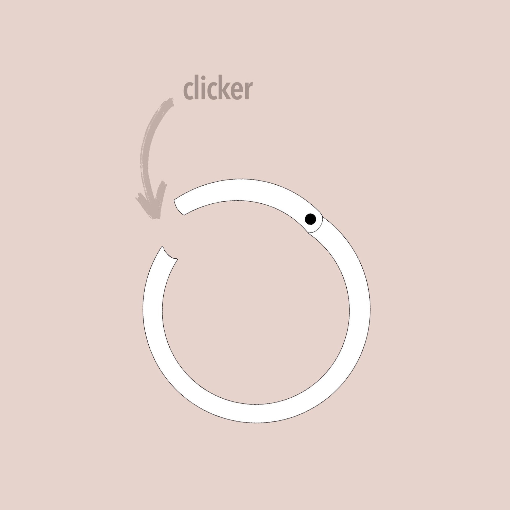 “Clarice” Trio Opal Hinged Clicker