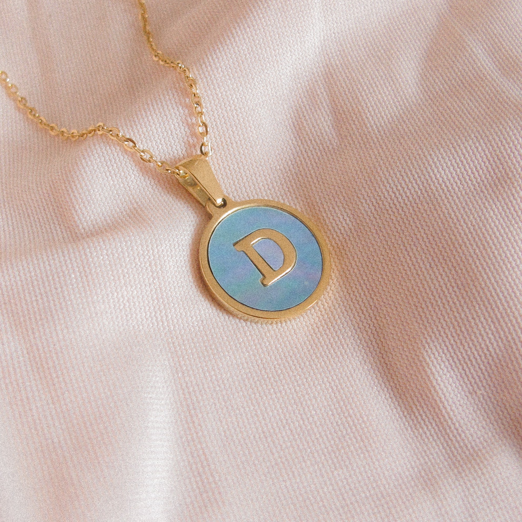 “Lacy” Initial Shell Necklace