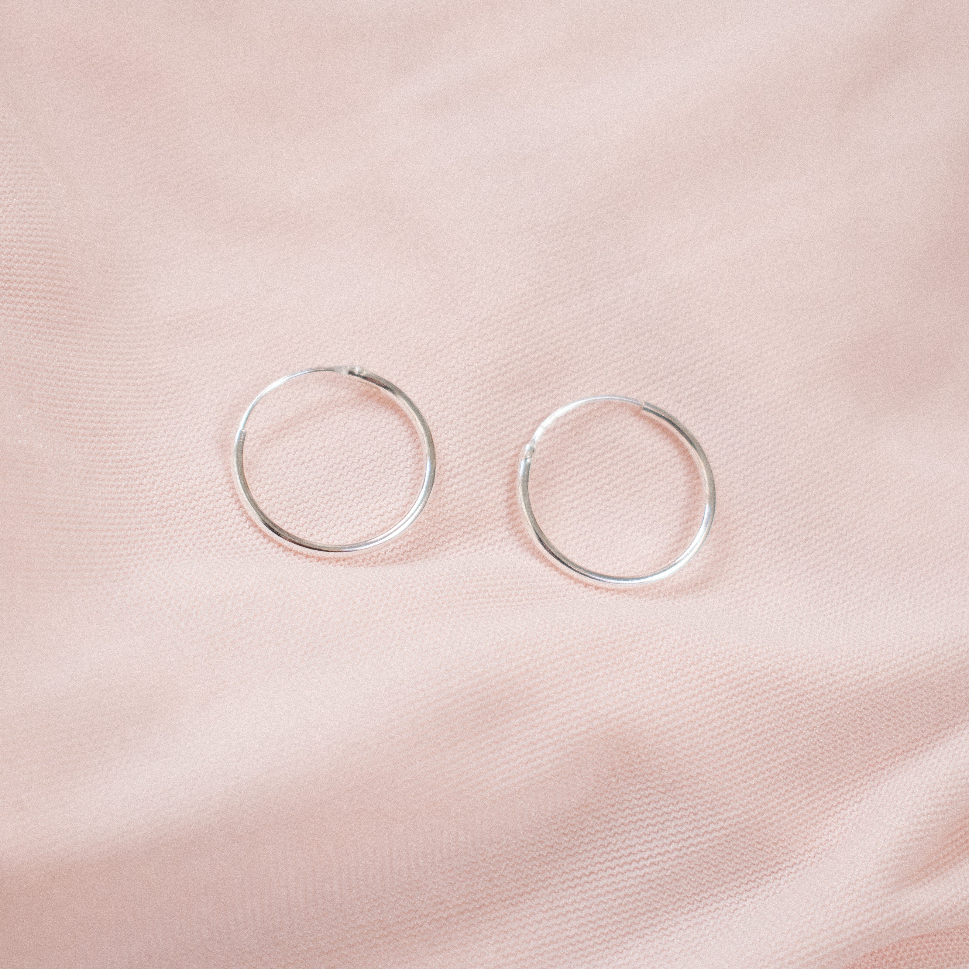 “Nisha” Sterling Silver Hoop Earrings