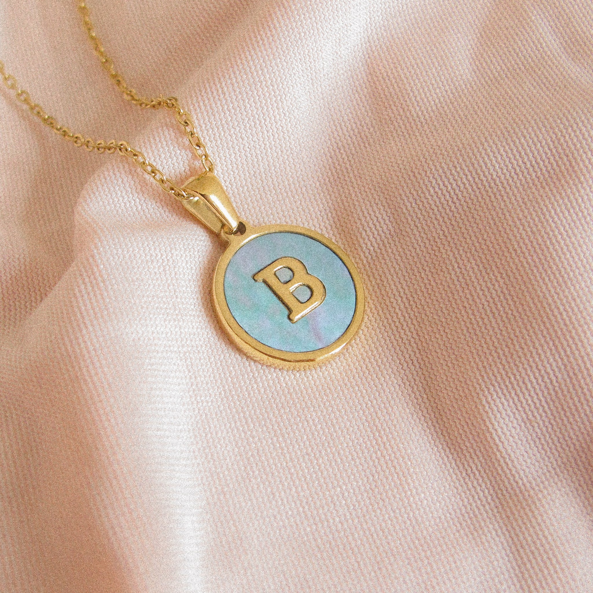 “Lacy” Initial Shell Necklace