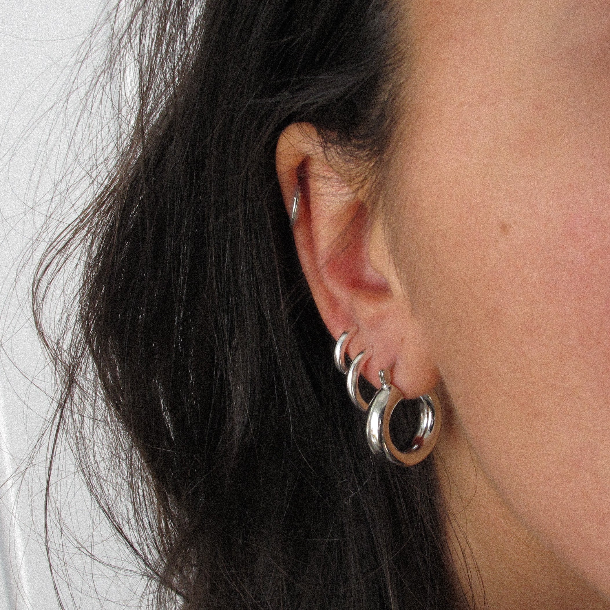 "Lorna" Sterling Silver Hoops