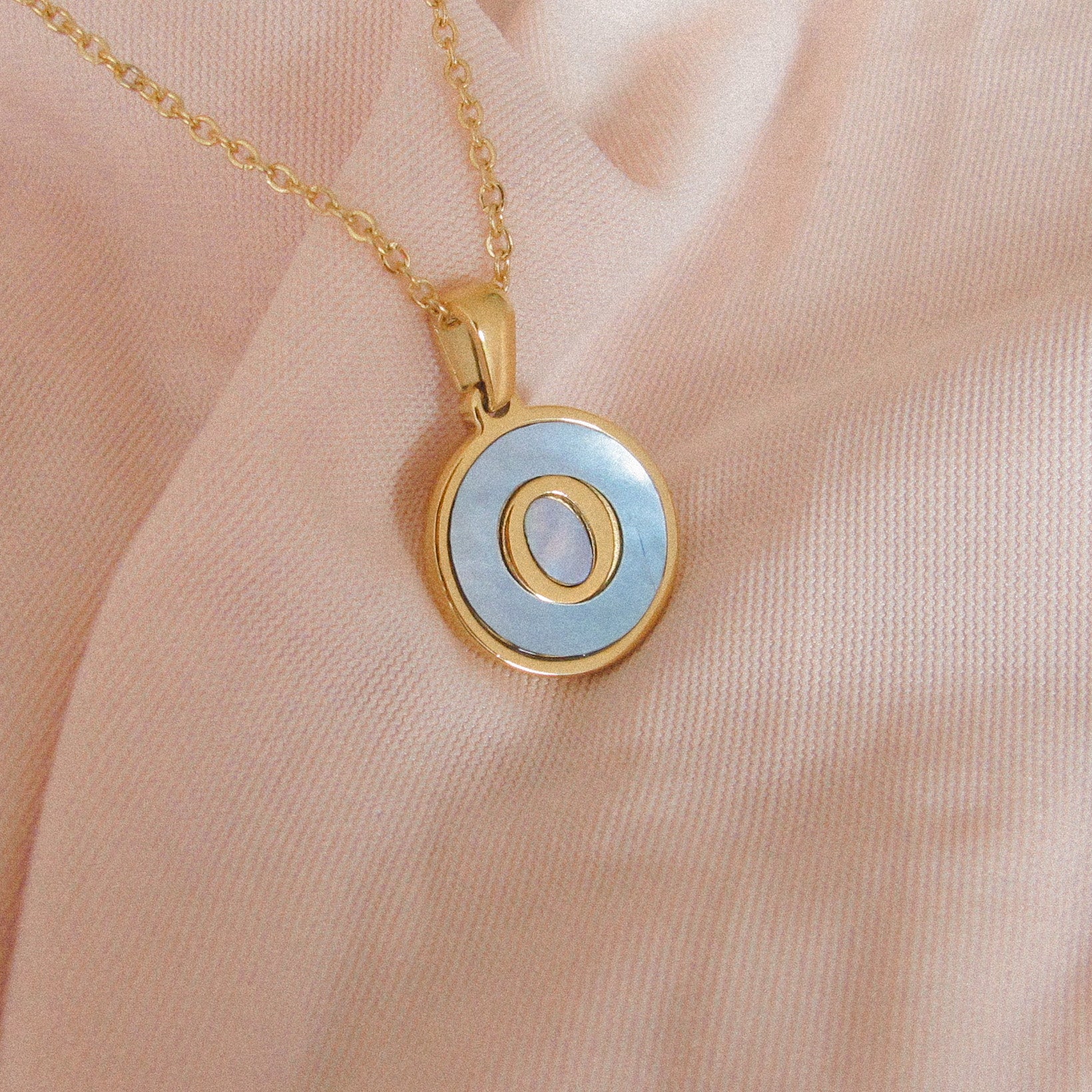 “Lacy” Initial Shell Necklace