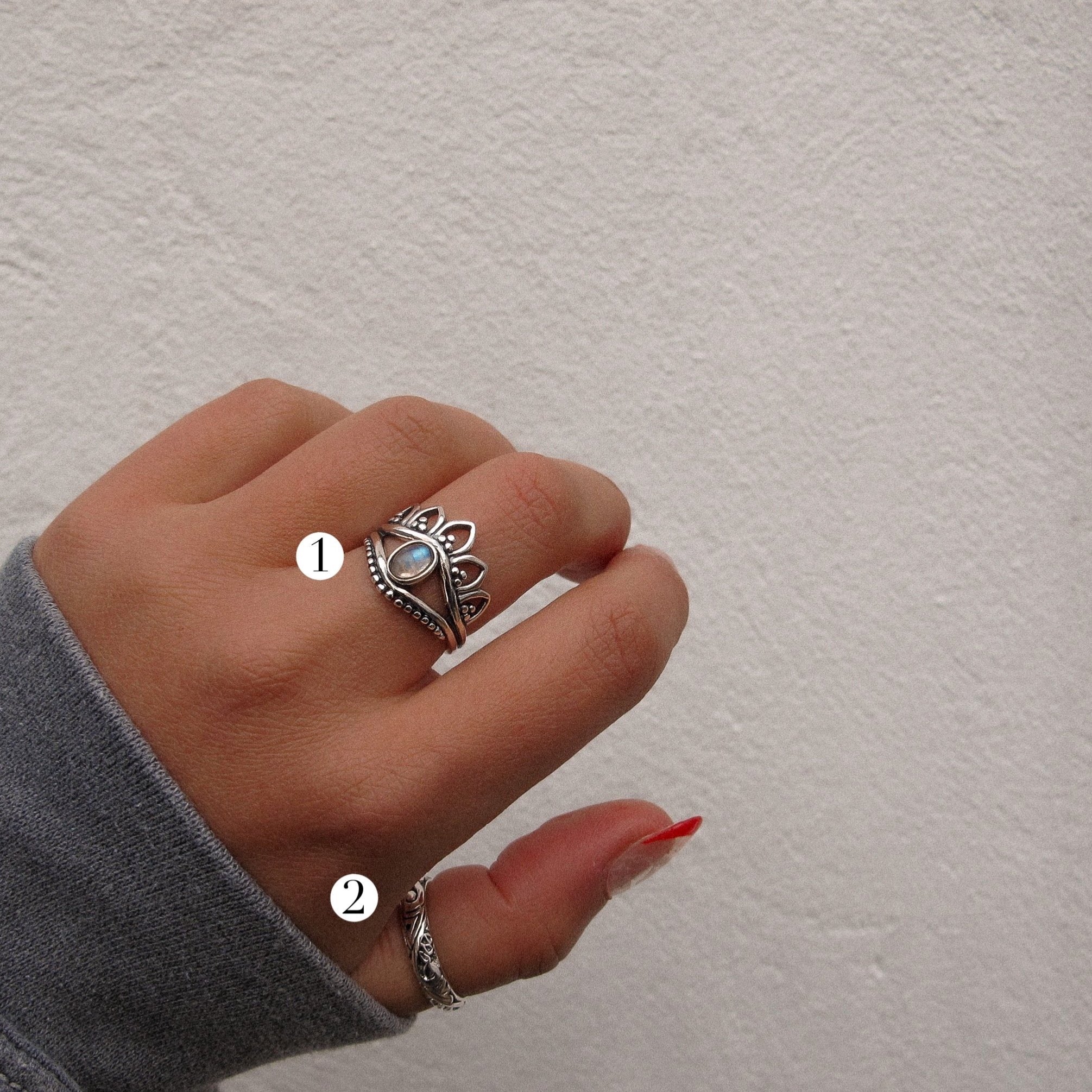 "Iris” Sterling Silver Moonstone Ring
