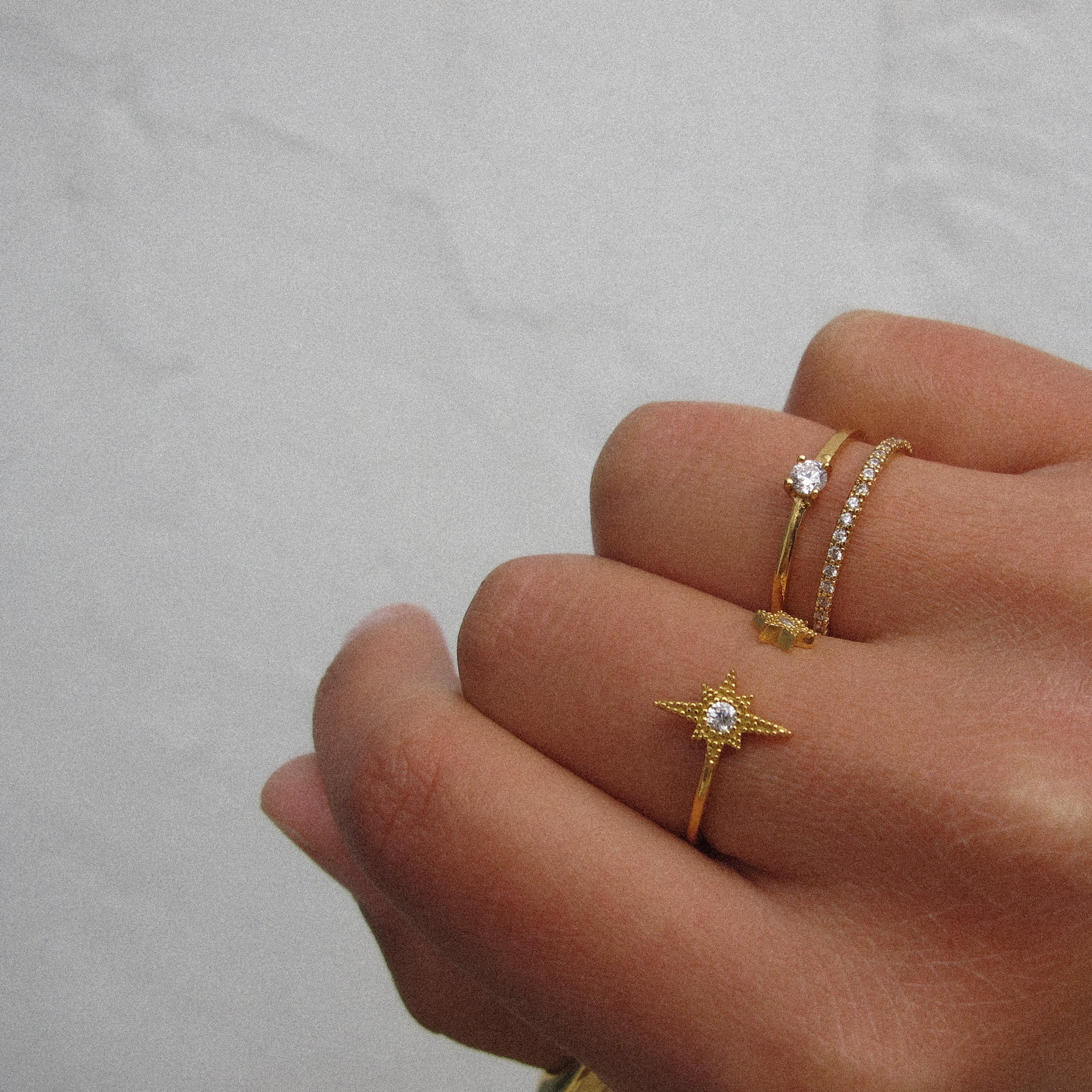 “Carmel" Gold Vermeil Double Ring
