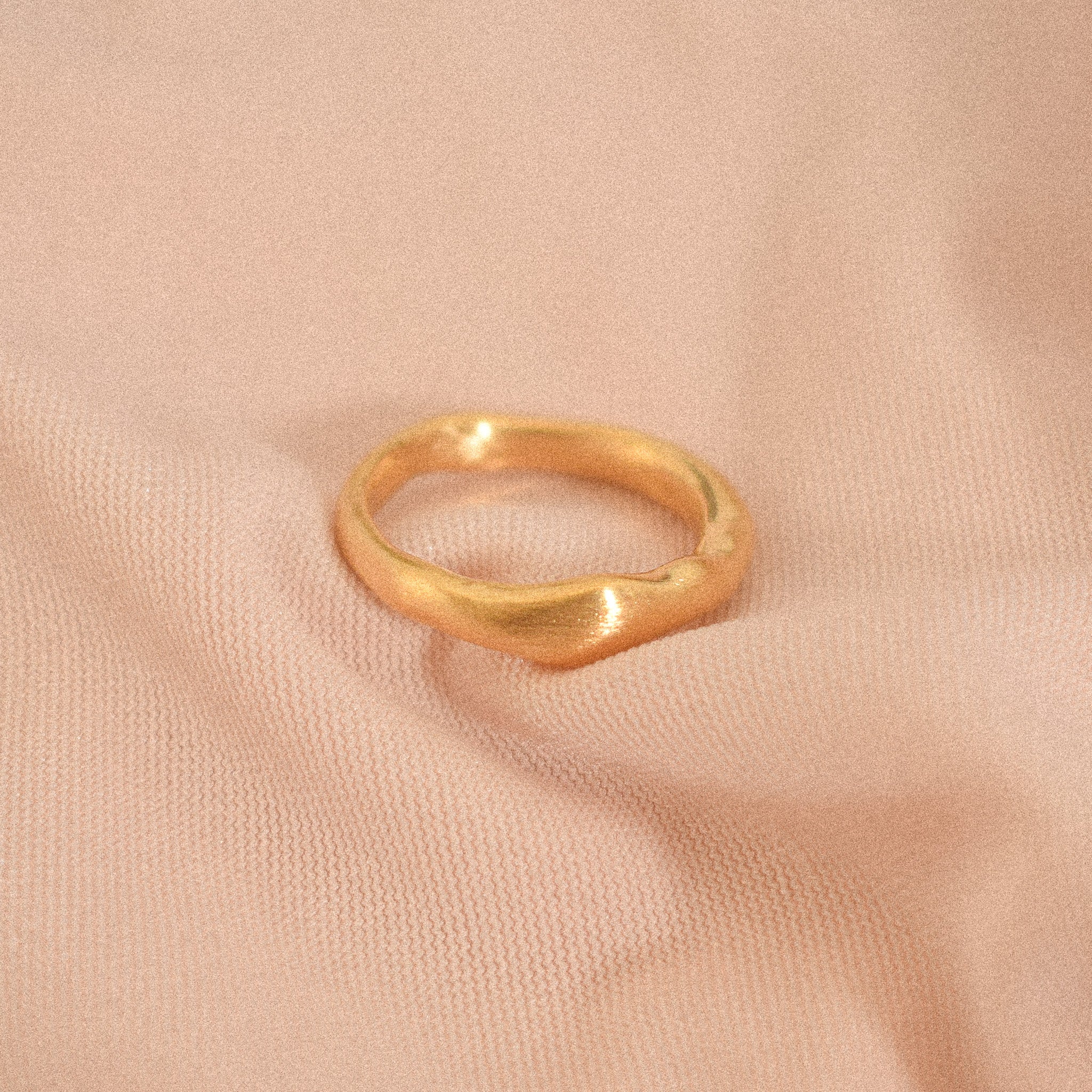 "Sage" Sandblasted Abstract Ring