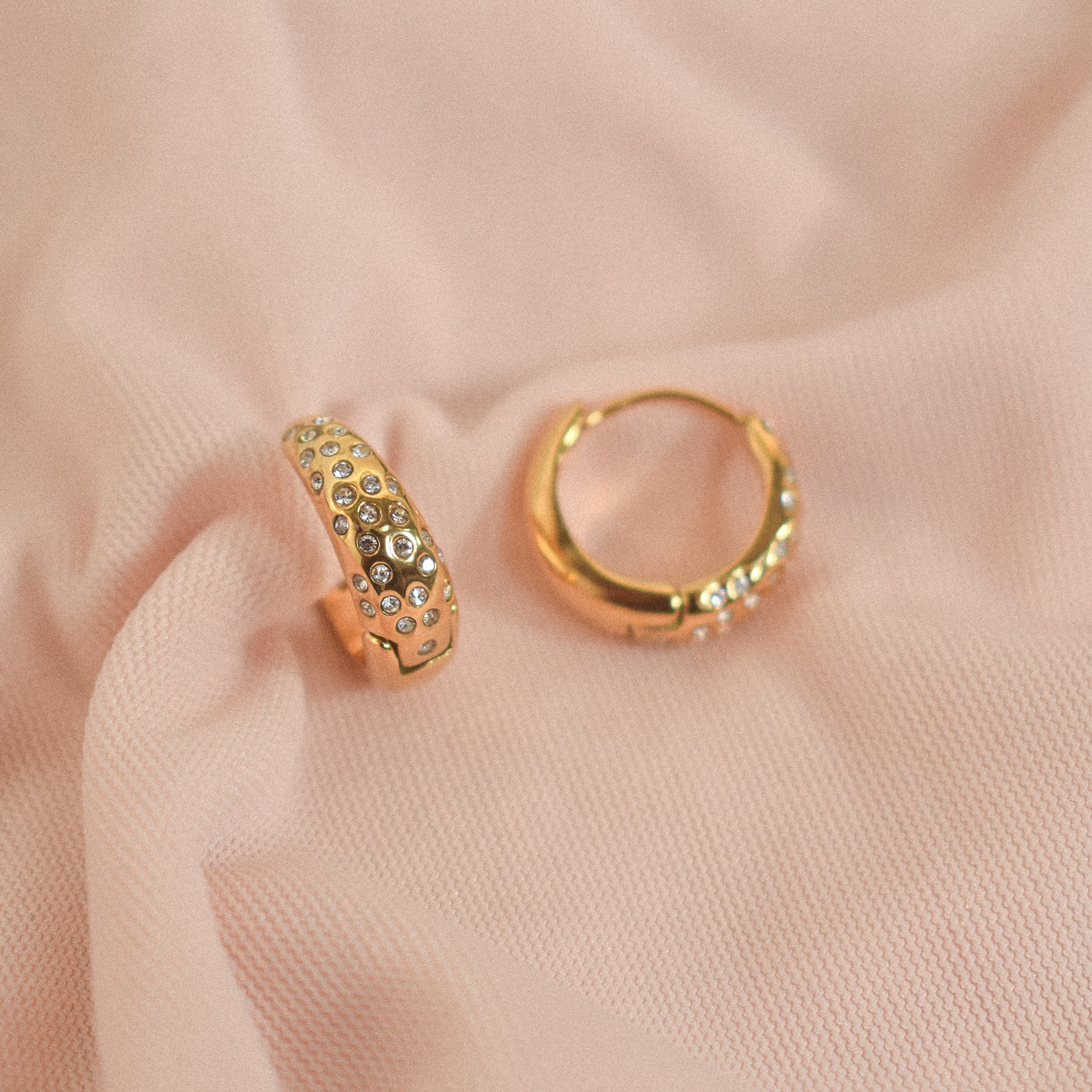 "Dilys" Domed Cubic Zirconia Earrings