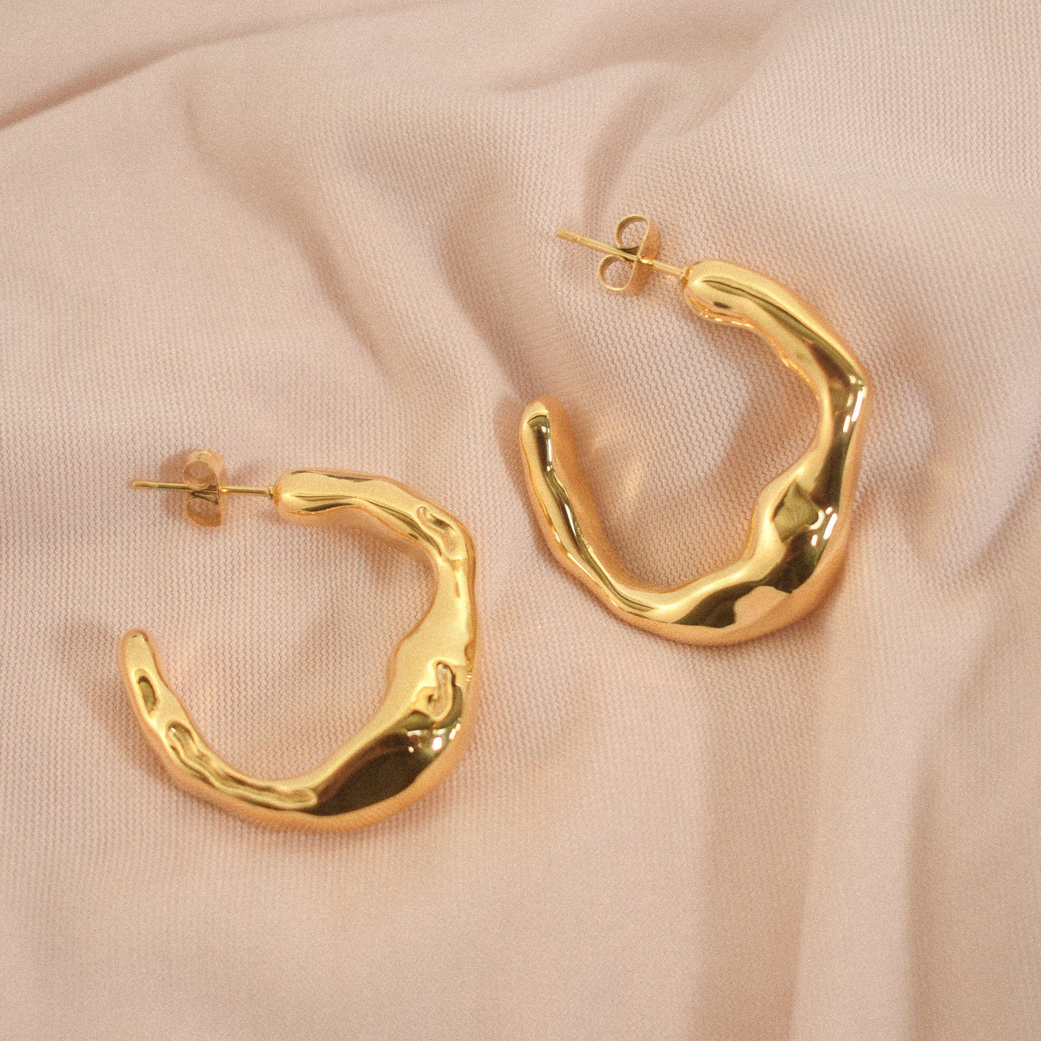 "Phoebe" Large Abstract Hoops