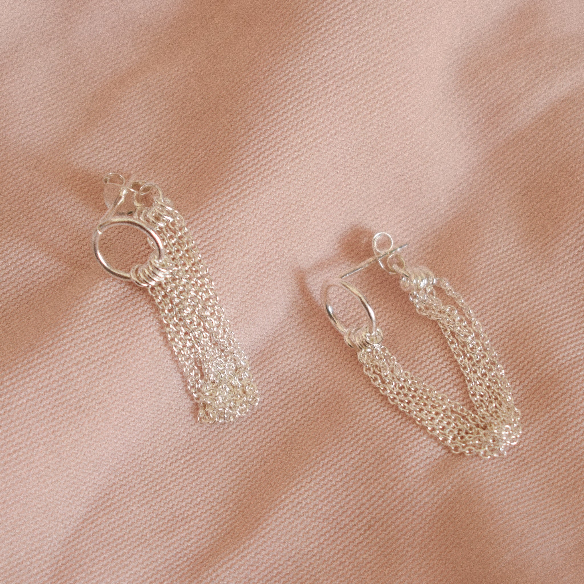 “Kasi” Silver Chain Earrings