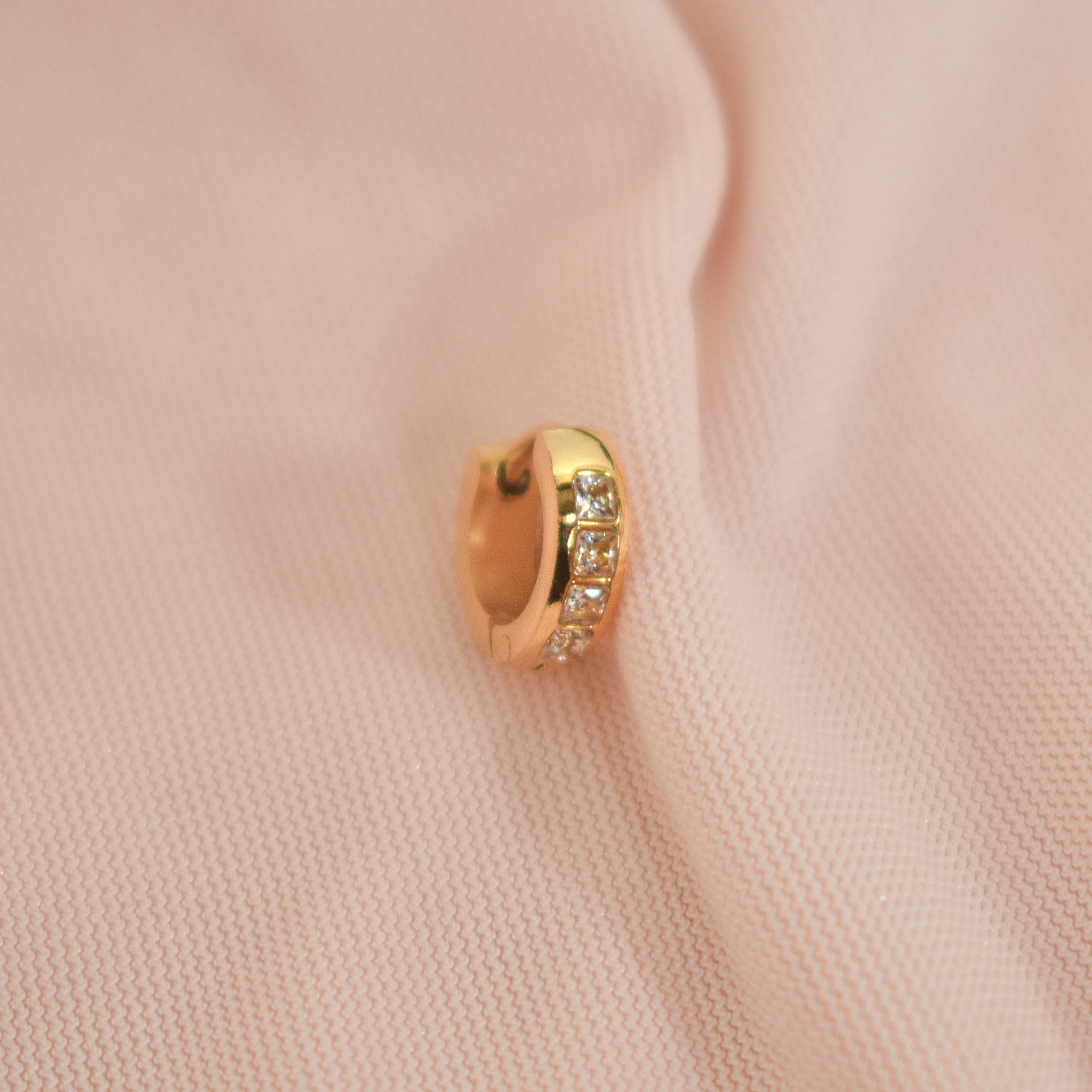 "Fiona" Tiny Cubic Zirconia Huggie