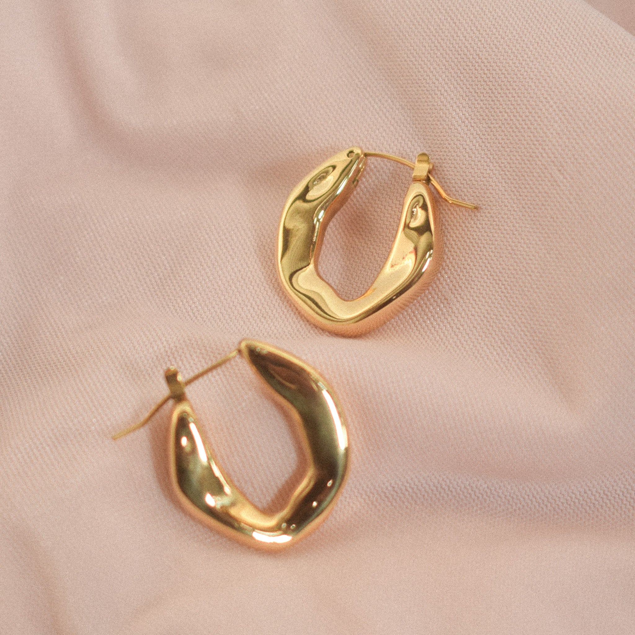 "Tabitha" Small Abstract Hoops
