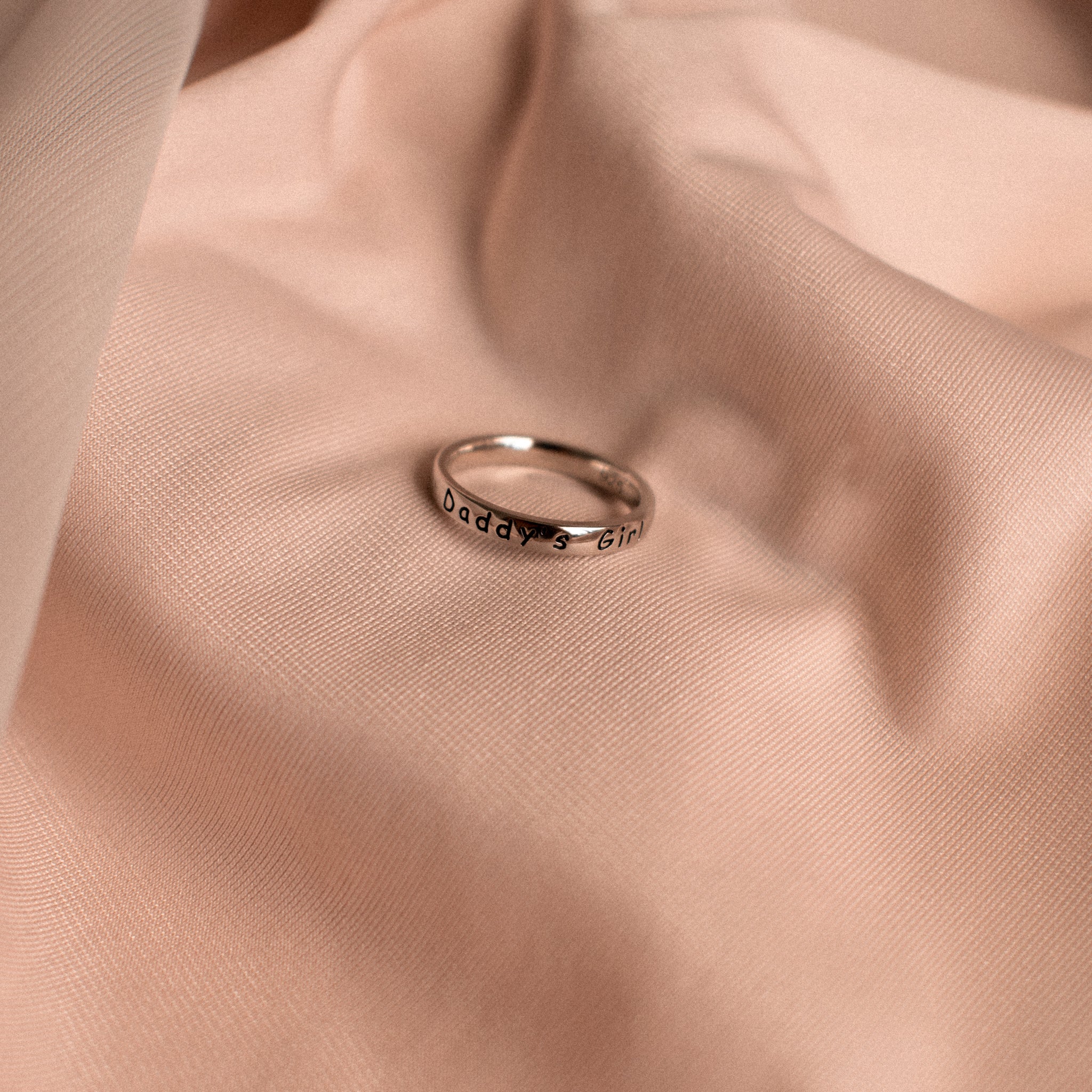Daddy’s girl sterling silver quote ring