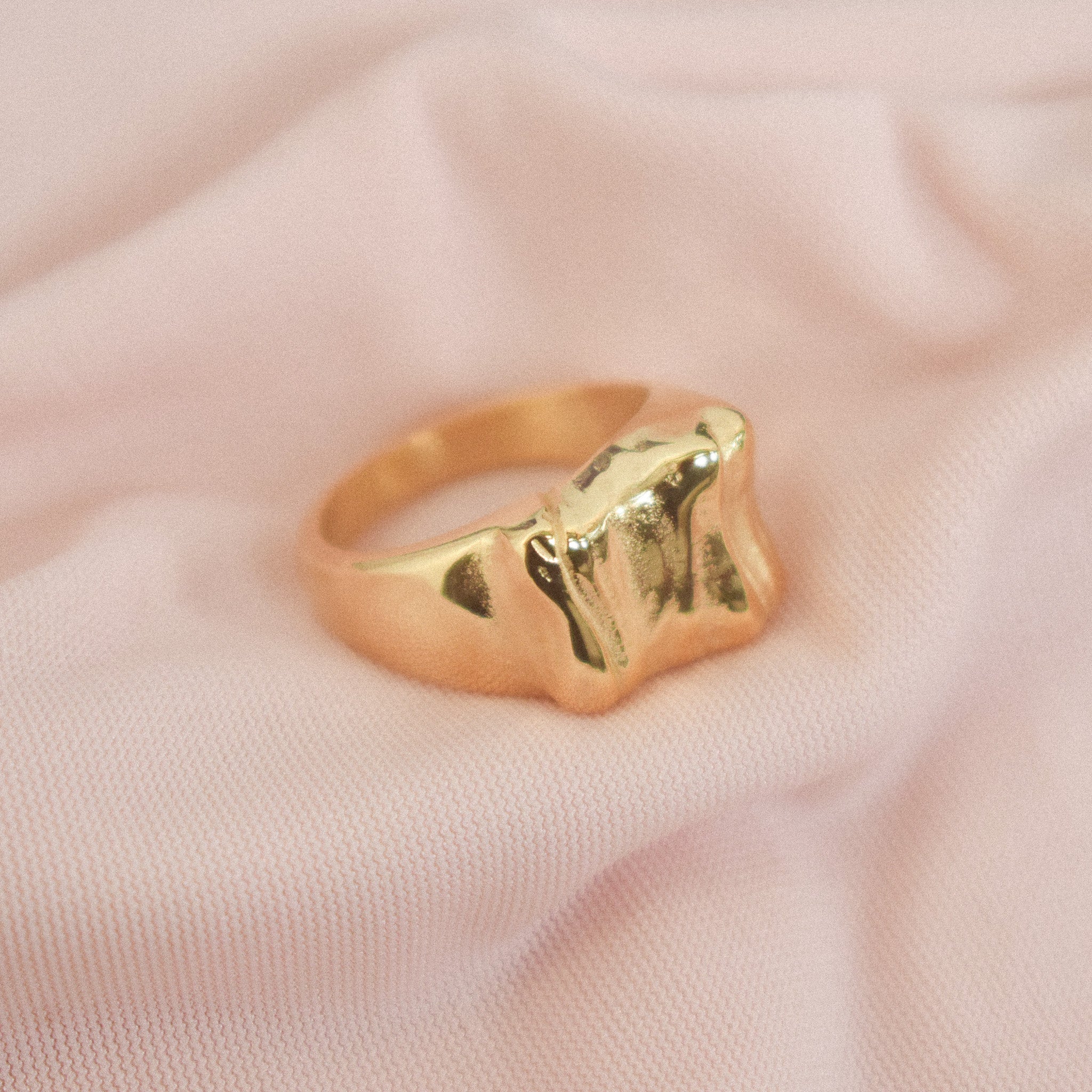 "Sabira" Crushed Molten Ring