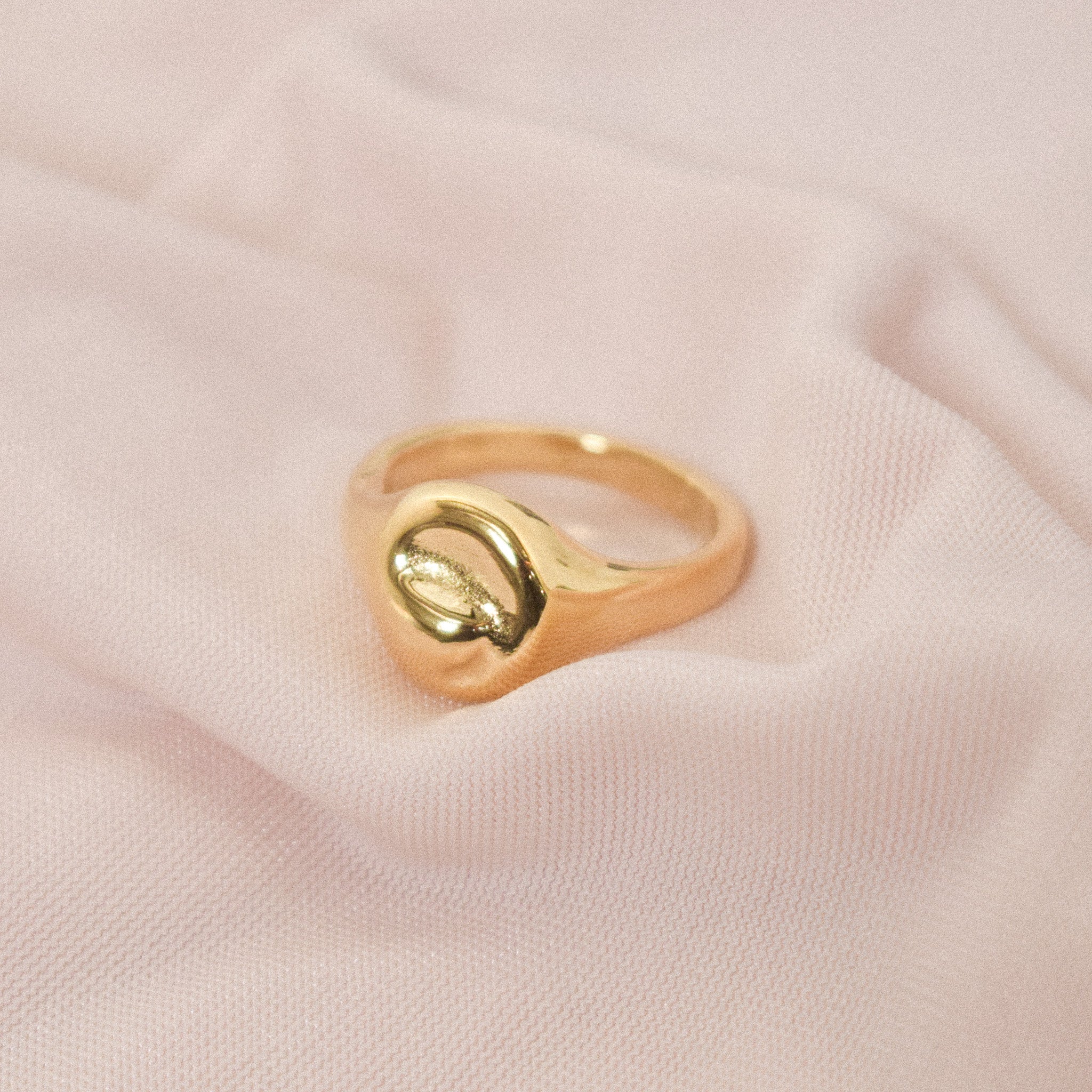 "Olive" Dome Molten Ring