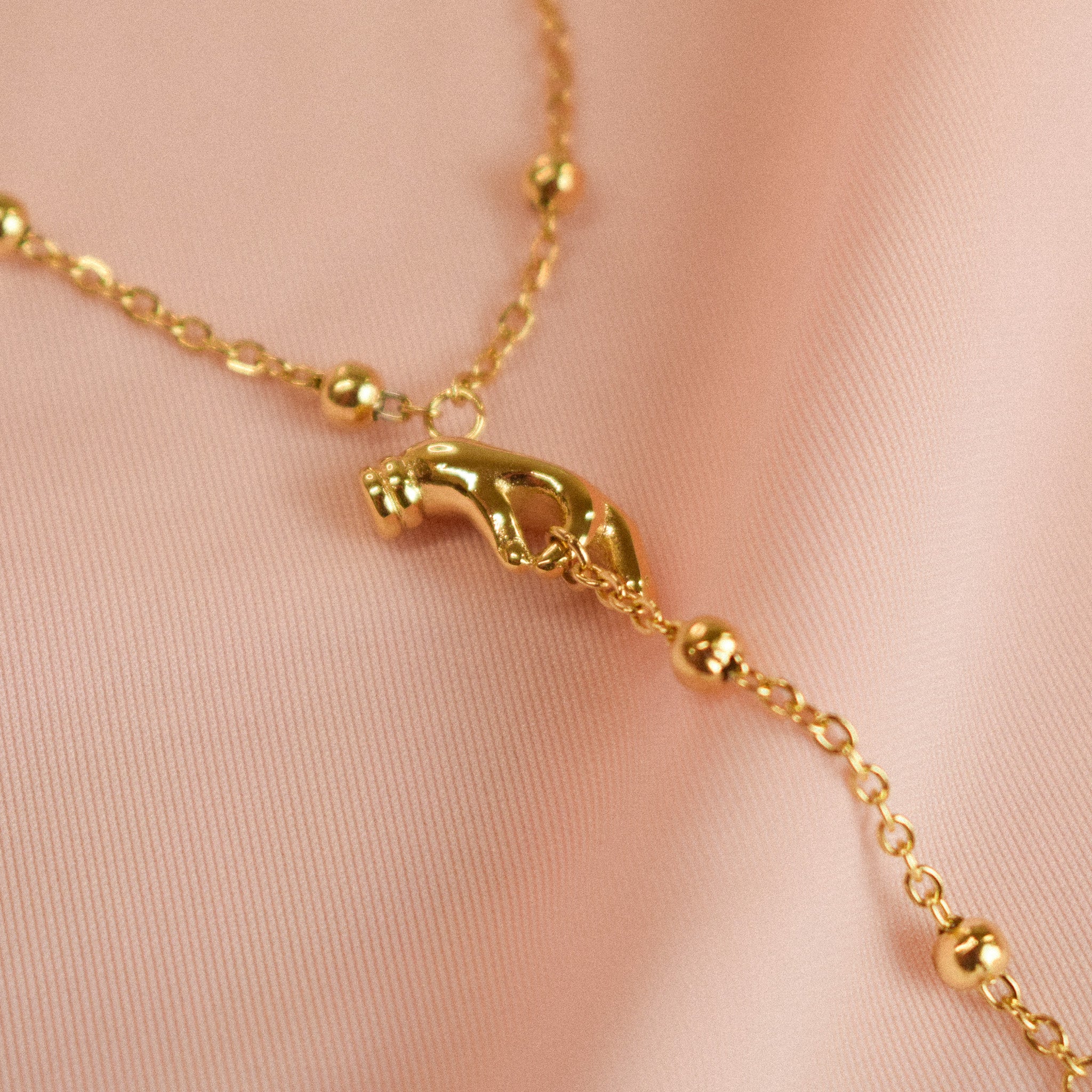 "Molly" T Chain Ball Necklace