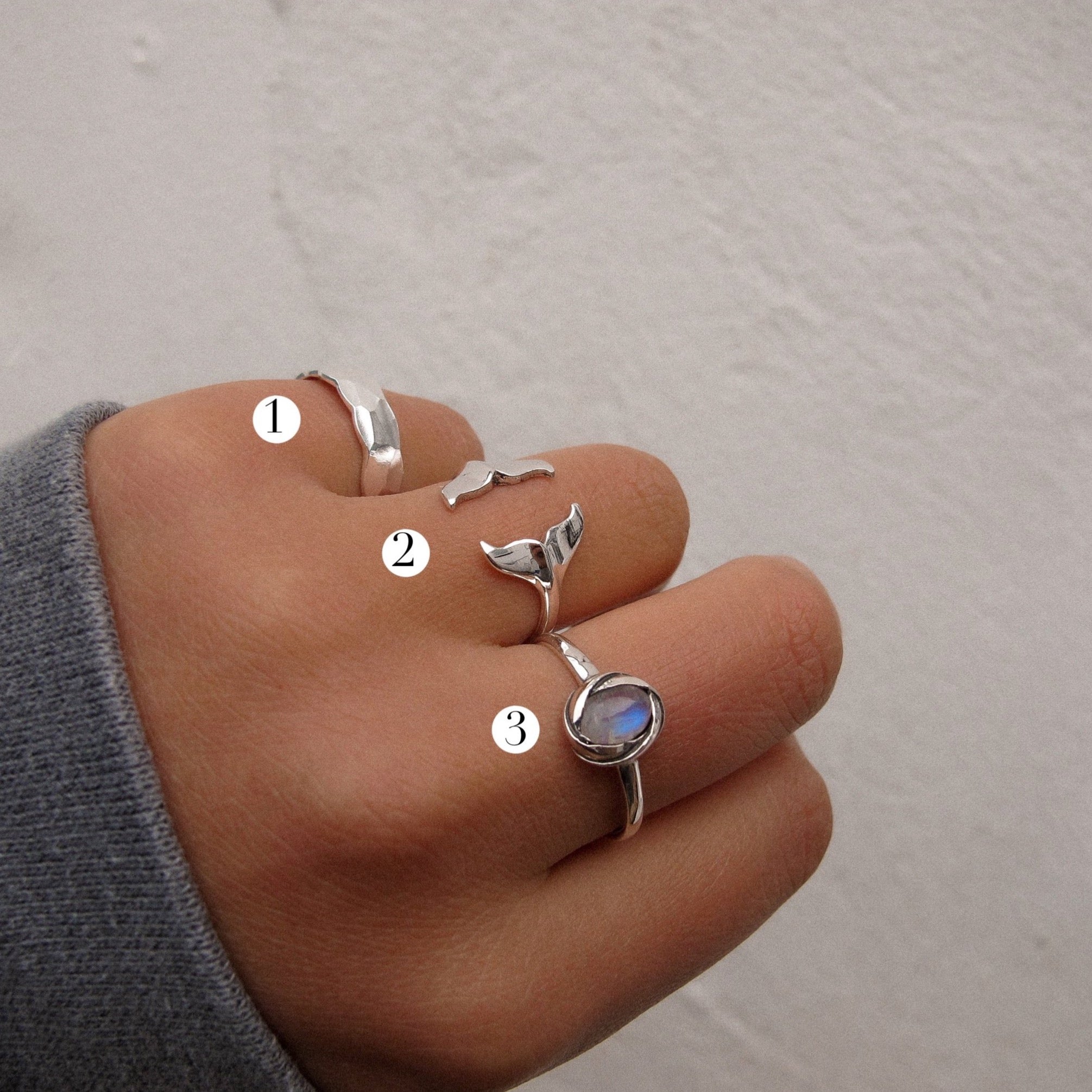 "Lottie” Textured Sterling Silver Ring