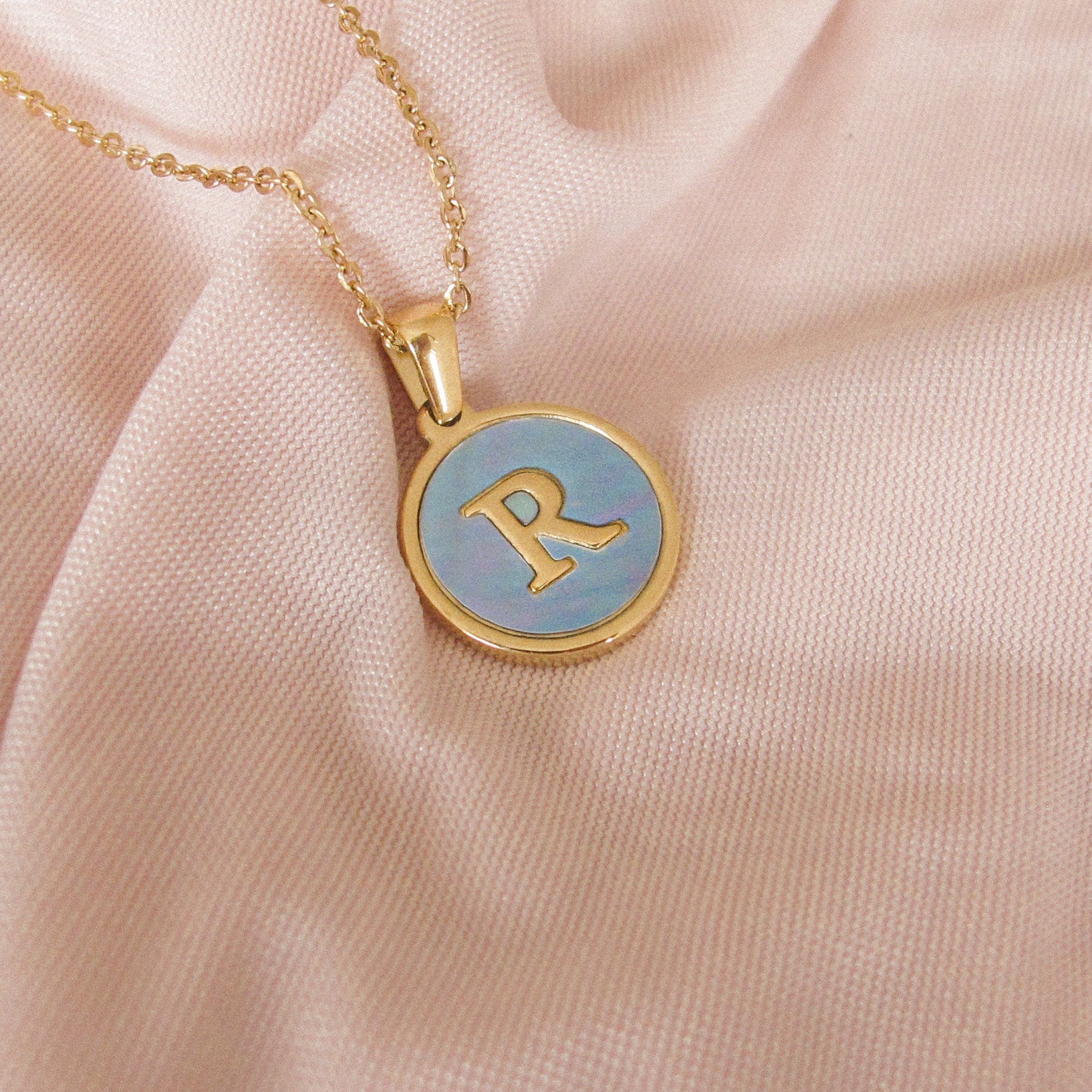 “Lacy” Initial Shell Necklace