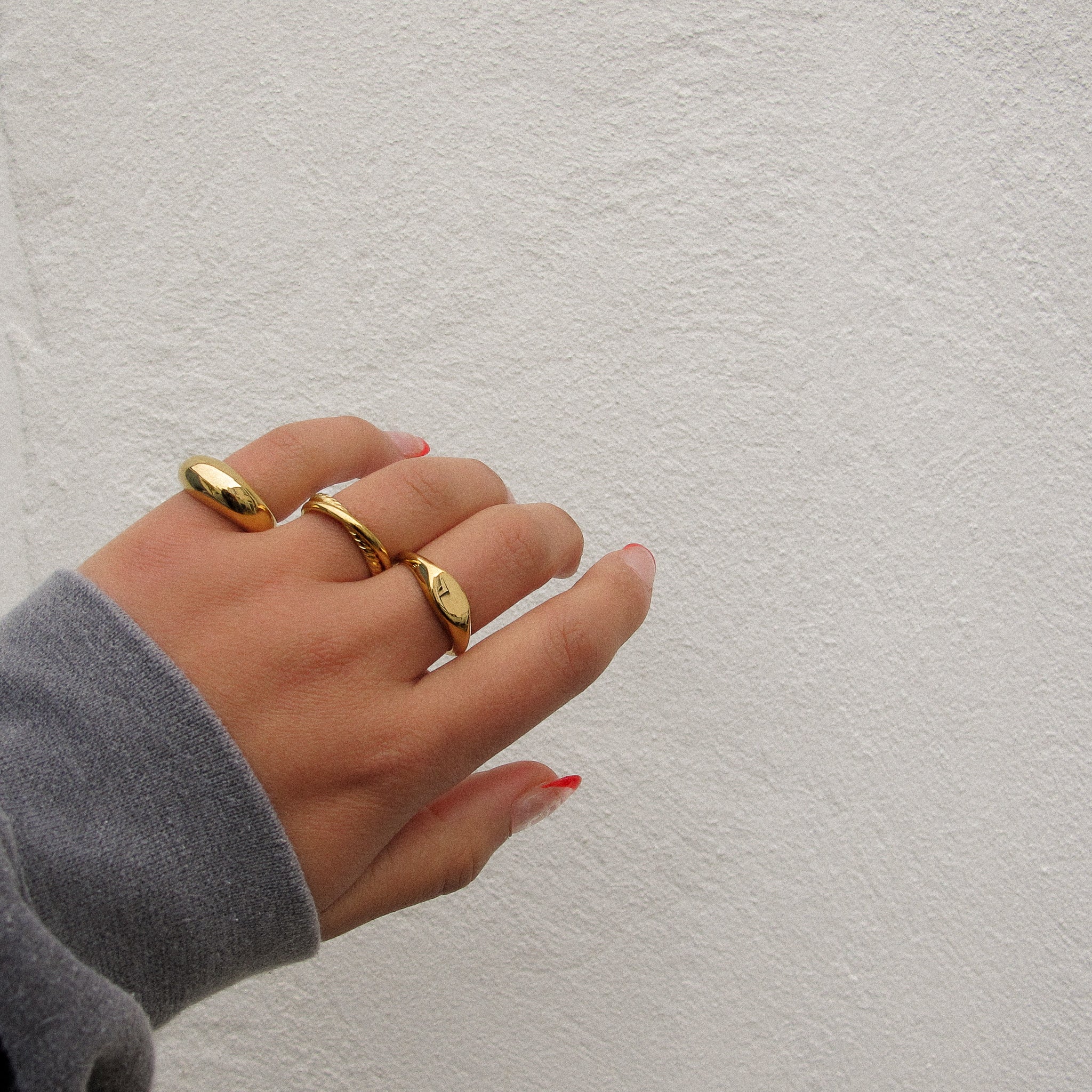 "Joy” Interlocked Texture Rings