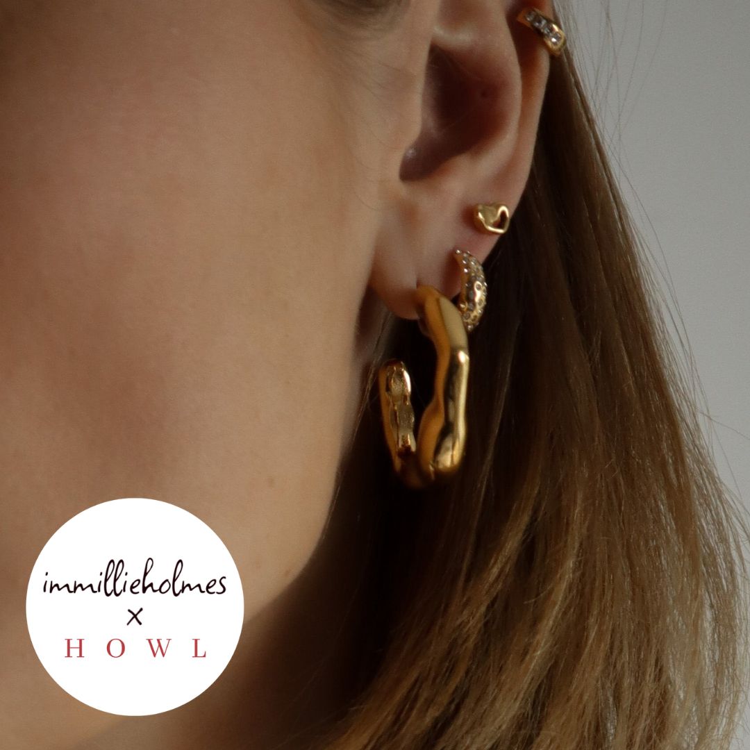 "Phoebe" Large Abstract Hoops